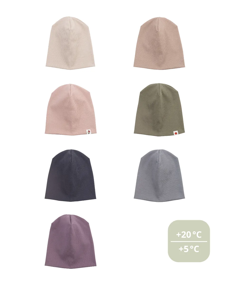 Woolly Organic Beanie Cappello Neonato Cotone Costina