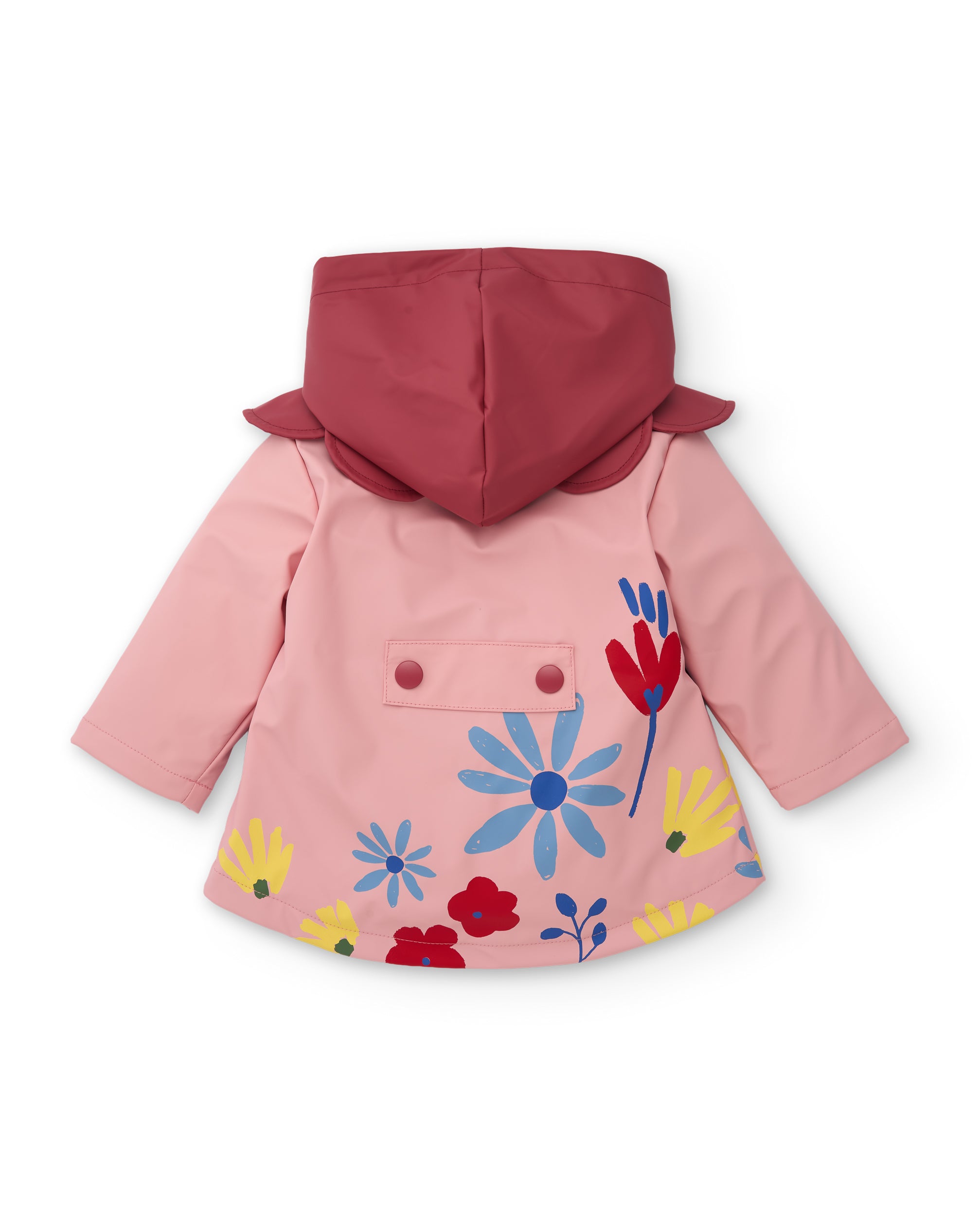 TucTuc Cappotti Impermeabile bambina rosa fiori cappuccio