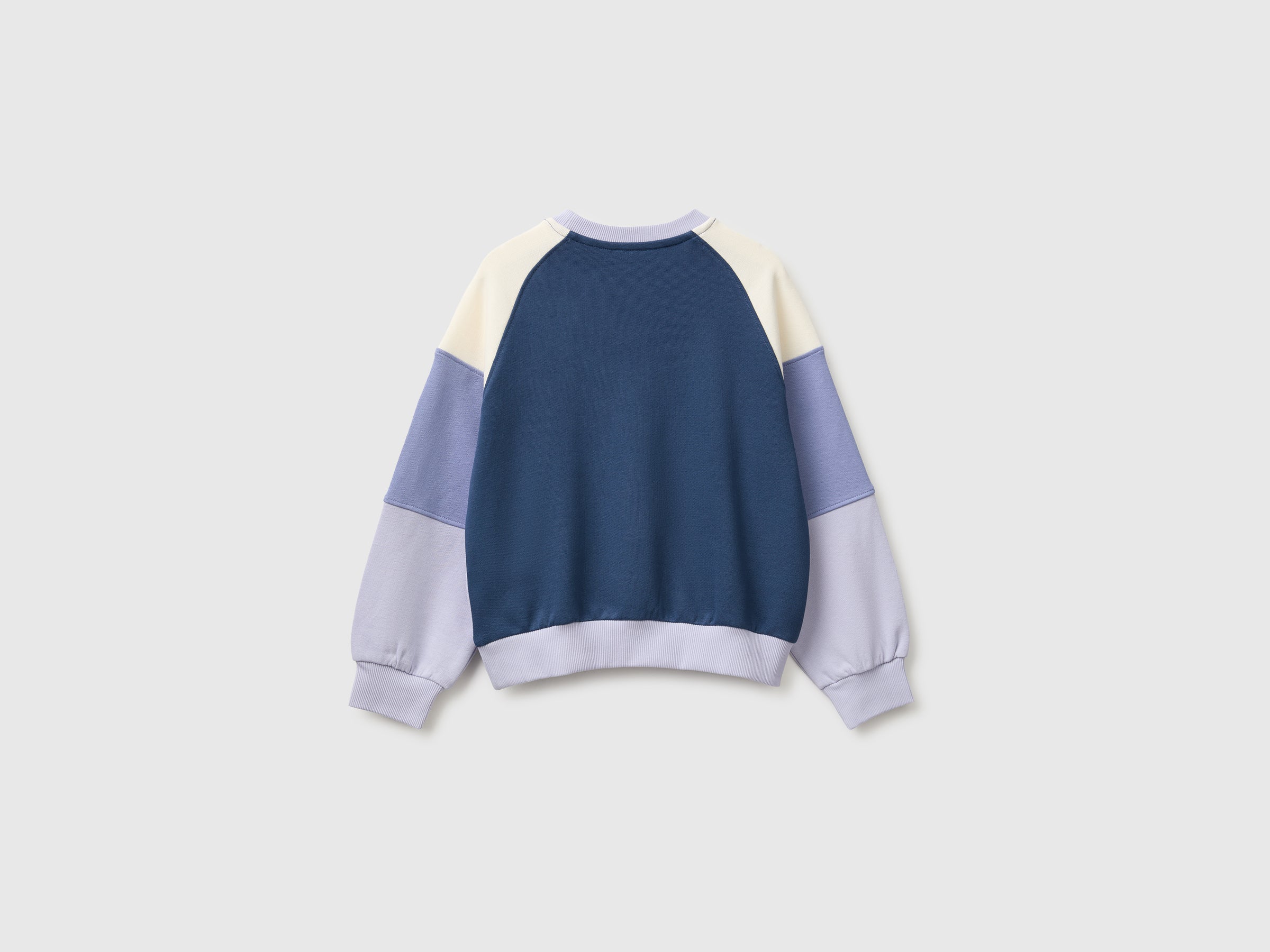 United Colors of Benetton Sweatshirts felpa cotone color block ricamo