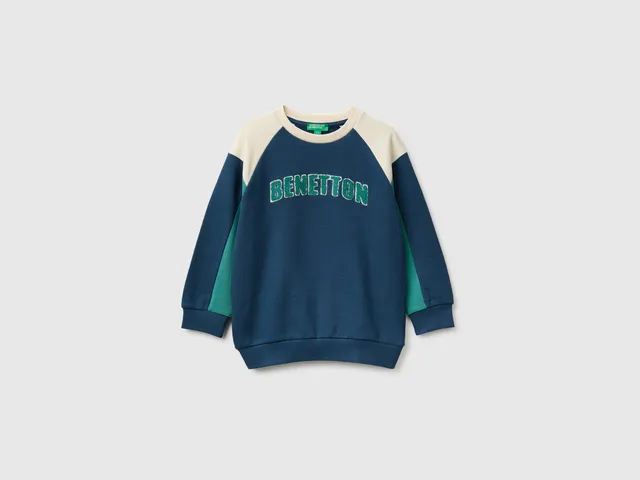 United Colors of Benetton Felpa Color Block Girocollo Cotone 104