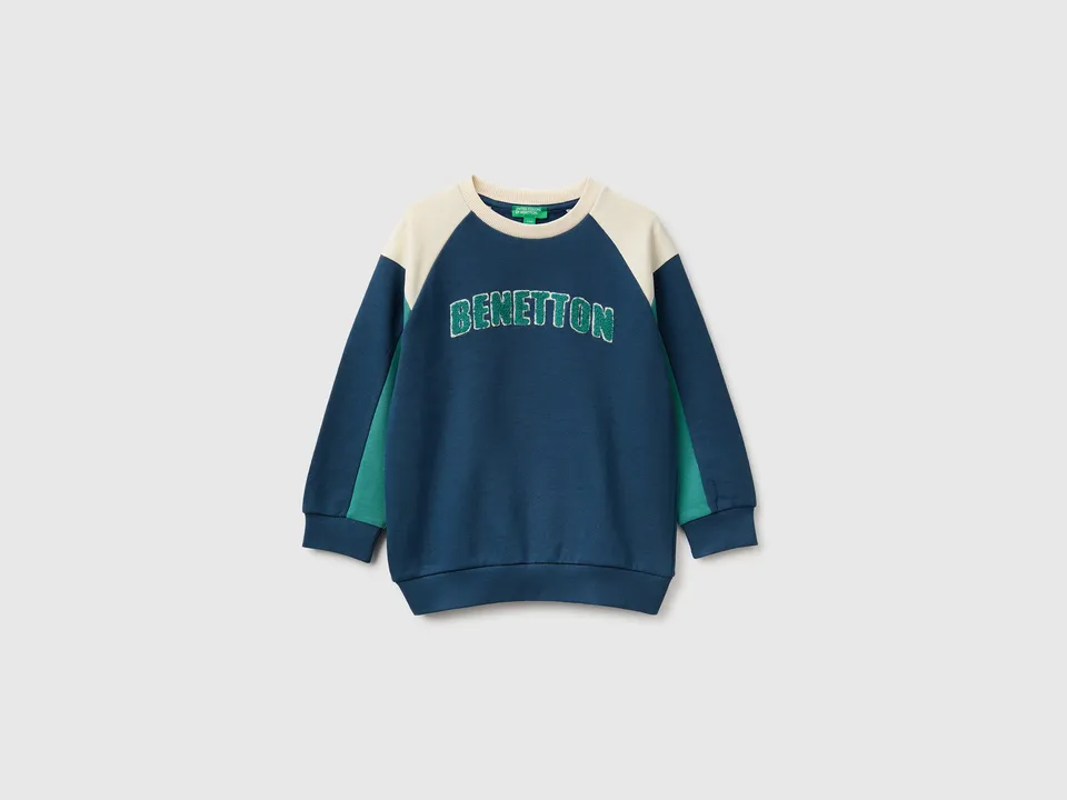 United Colors of Benetton Felpa Color Block Girocollo Cotone 104