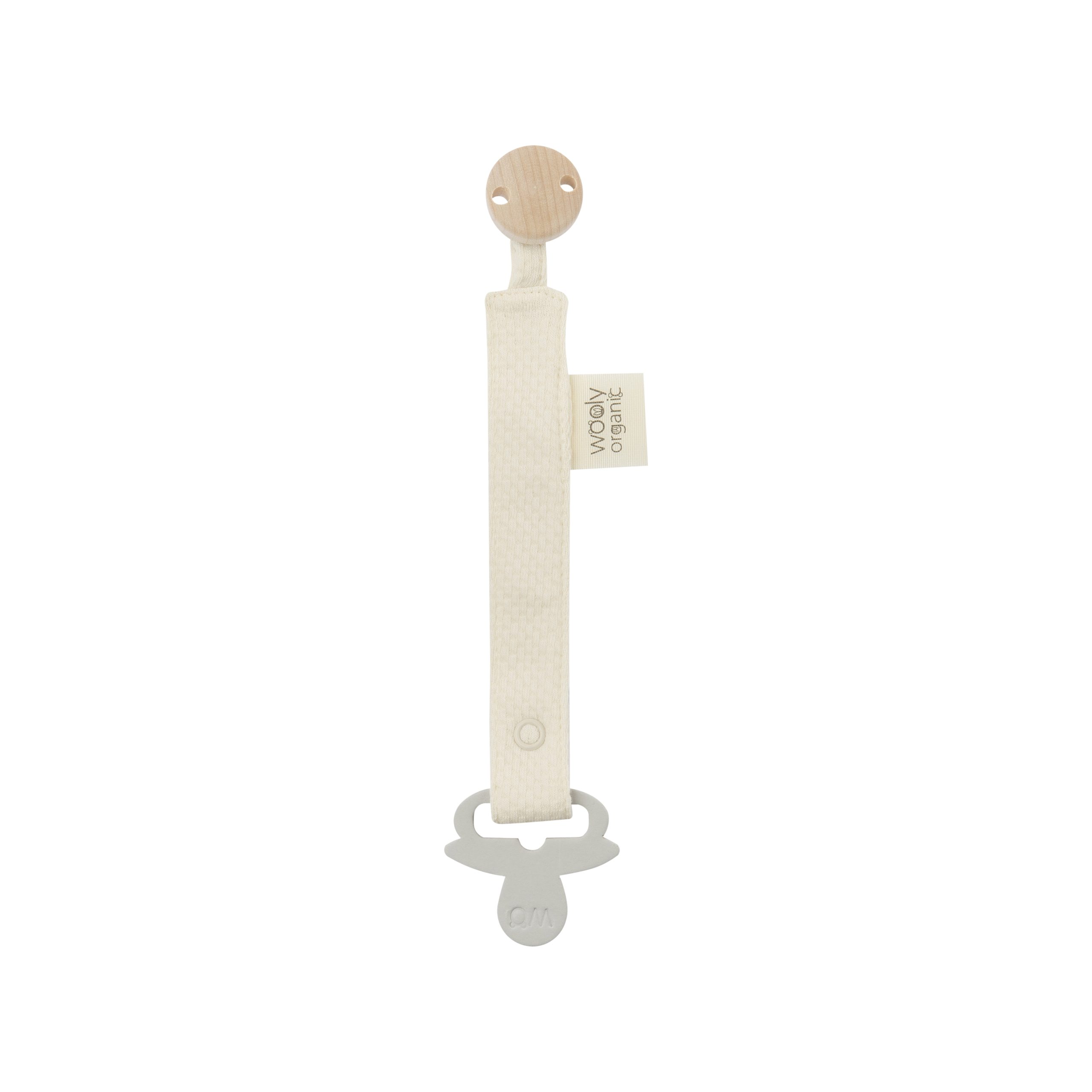 Woolly Organic Pacifier Clip portaciuccio cotone bio legno