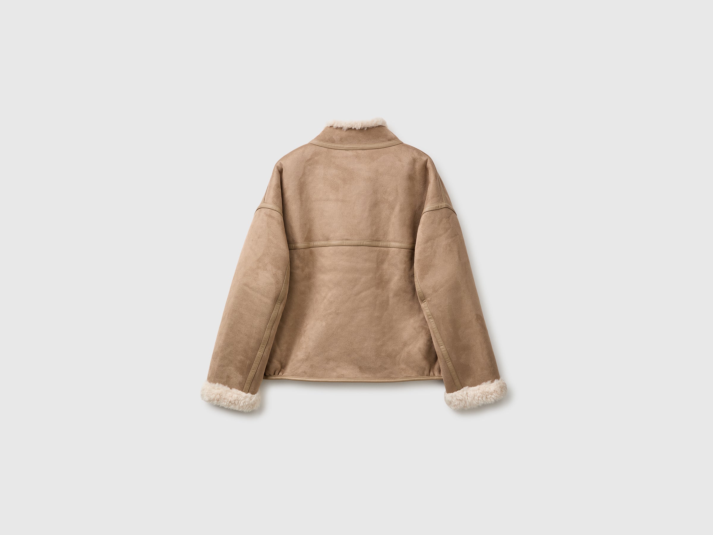 United Colors of Benetton Sheepskin giacca effetto montone