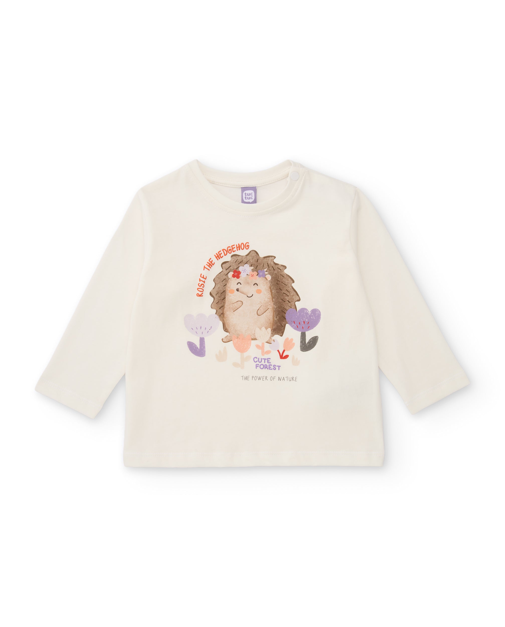 TucTuc Magliette maglia bambina bianco riccio manica lunga
