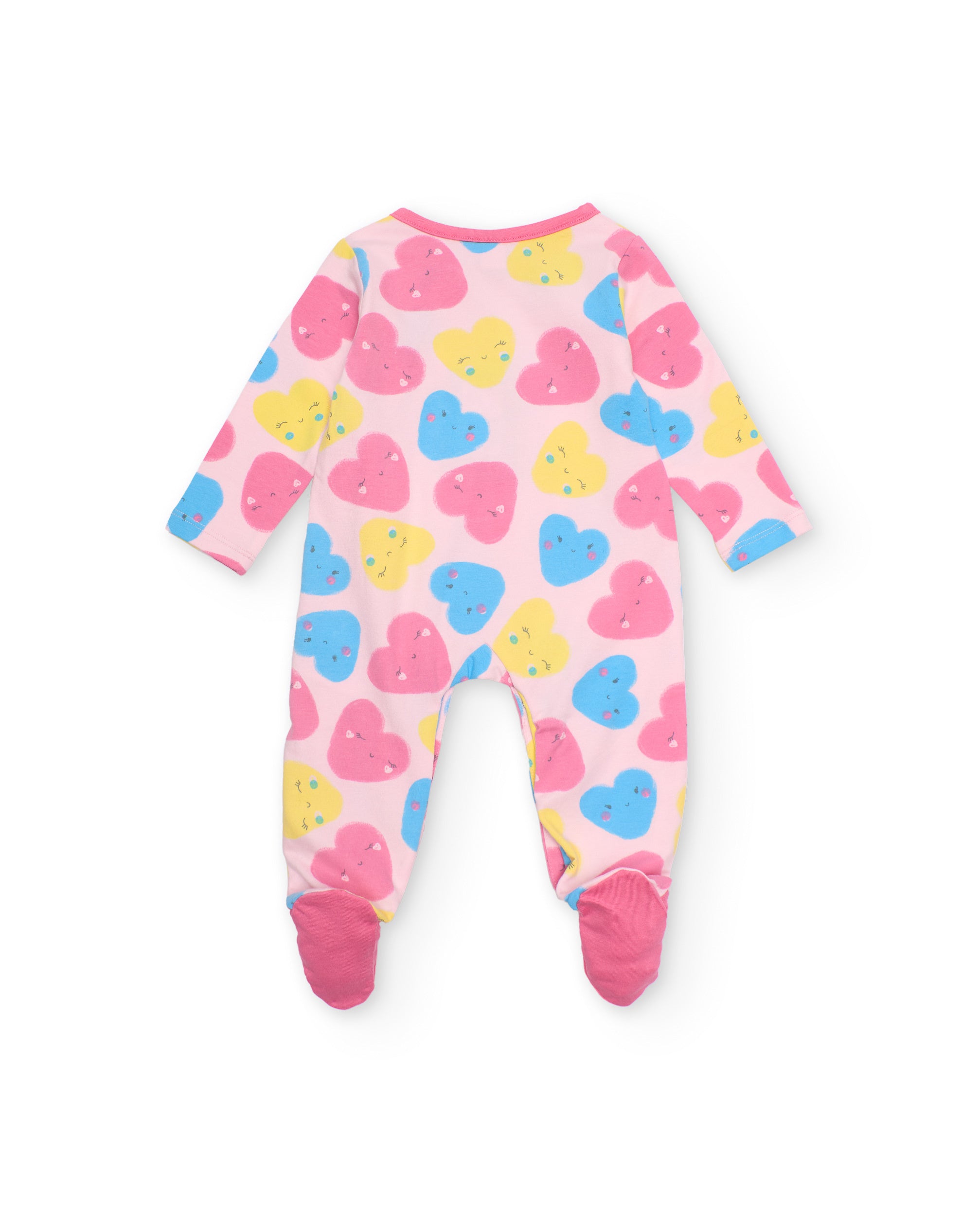 TucTuc Tutine pagliaccetto neonata rosa con cuori