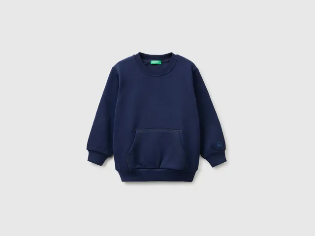 United Colors of Benetton Warm sweatshirt felpa bambina tasca cotone