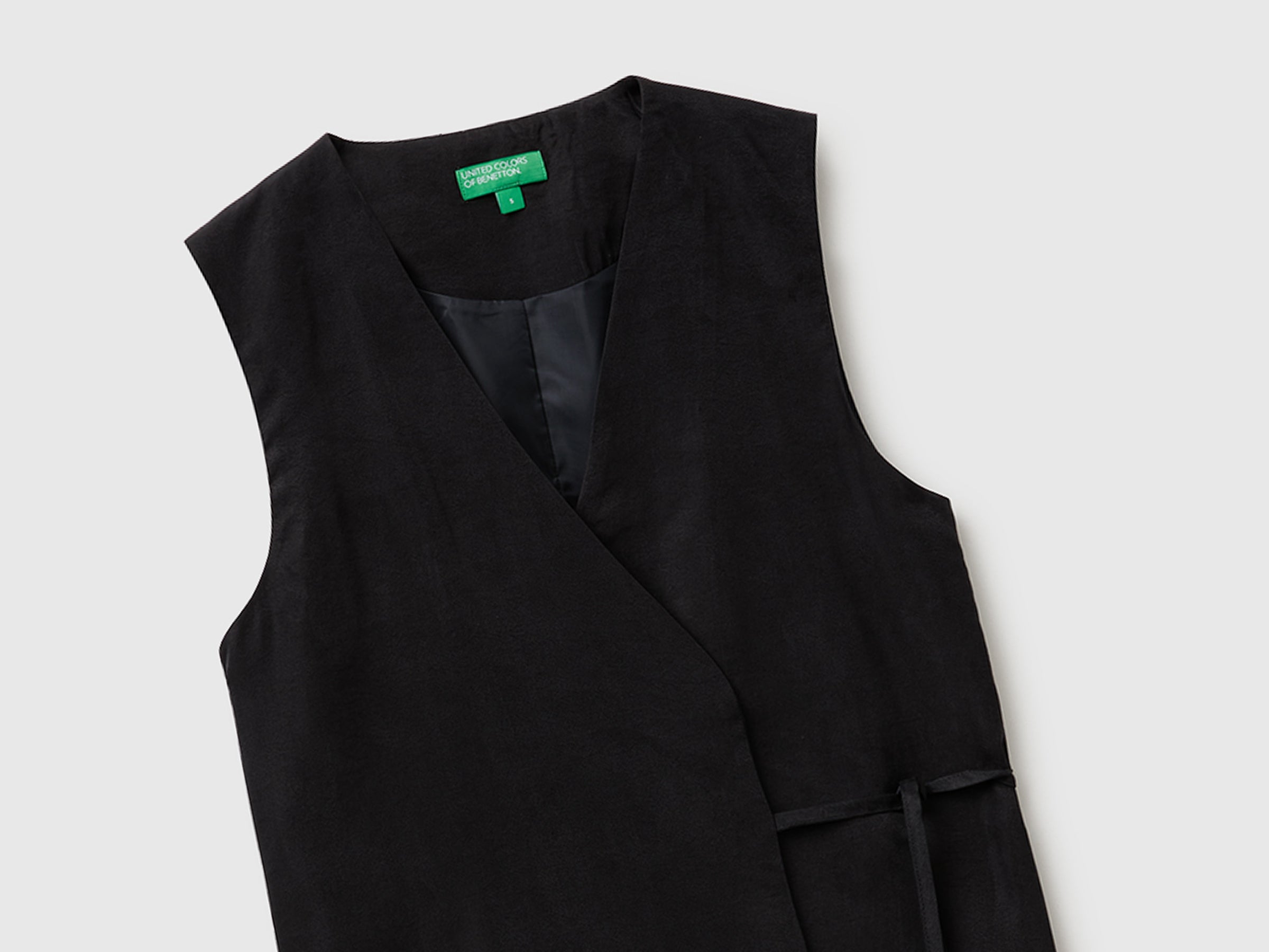 United Colors of Benetton Gilet Incrociato Lyocell Scollo V S