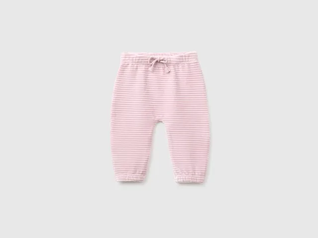 United Colors of Benetton pantaloni ciniglia 68 ricamo cotone coste