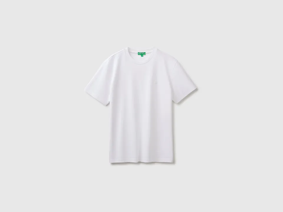 Benetton T-shirt Cotone Biologico Maglietta XS Maniche Corte