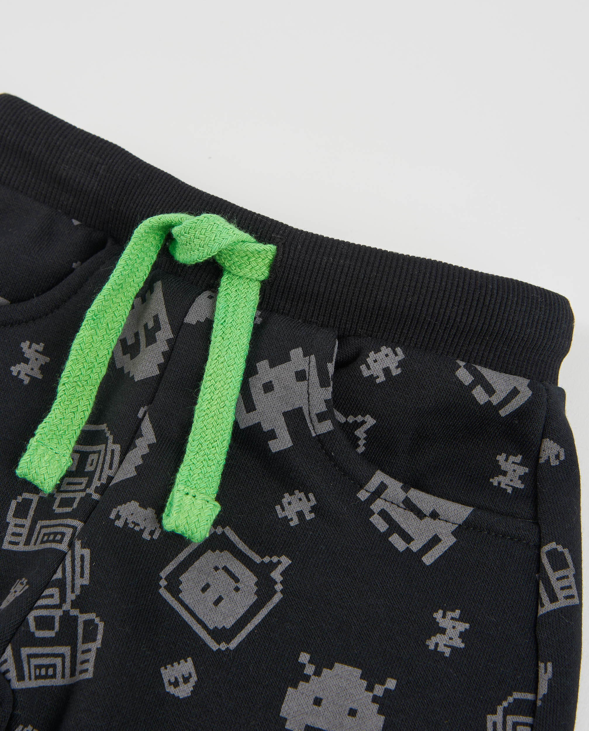 TucTuc Pantaloni felpa bimbo nero coulisse stampa