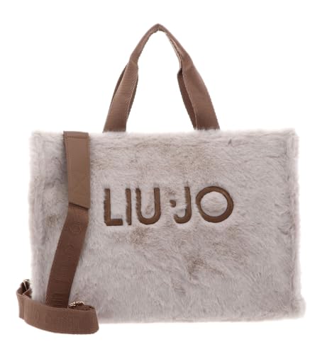 Liu Jo Borse Fake Fur Tote shopper Burro avorio
