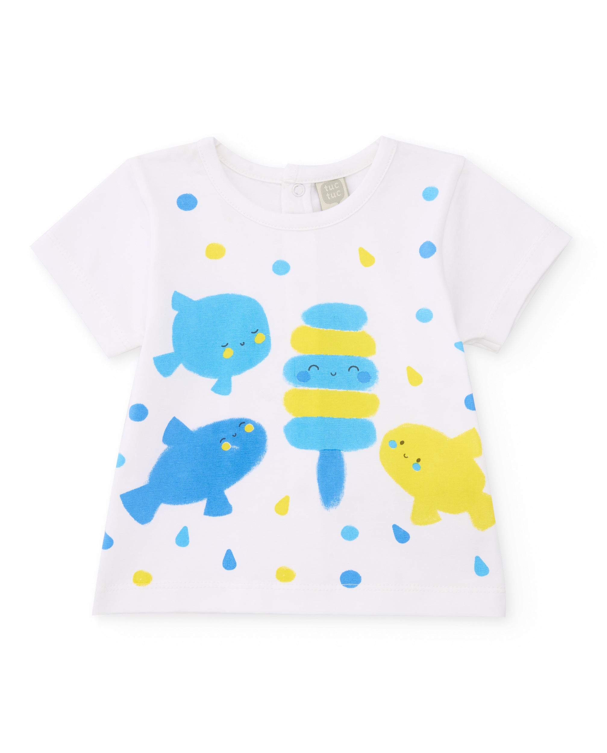 TucTuc Completi Set Neonato Bianco Giallo 2 Pezzi