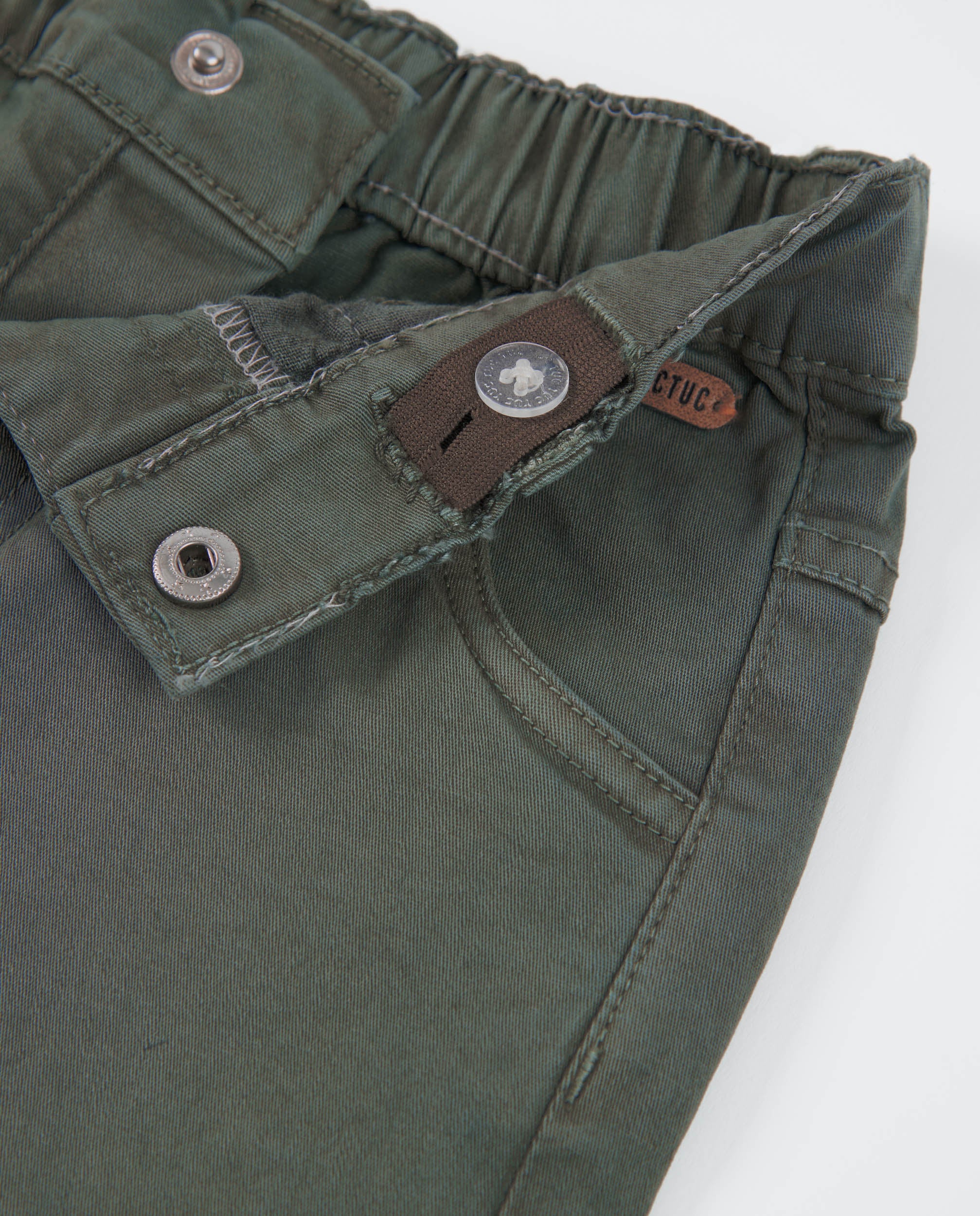 TucTuc Pantaloni Pantaloni bambino verdi vita regolabile