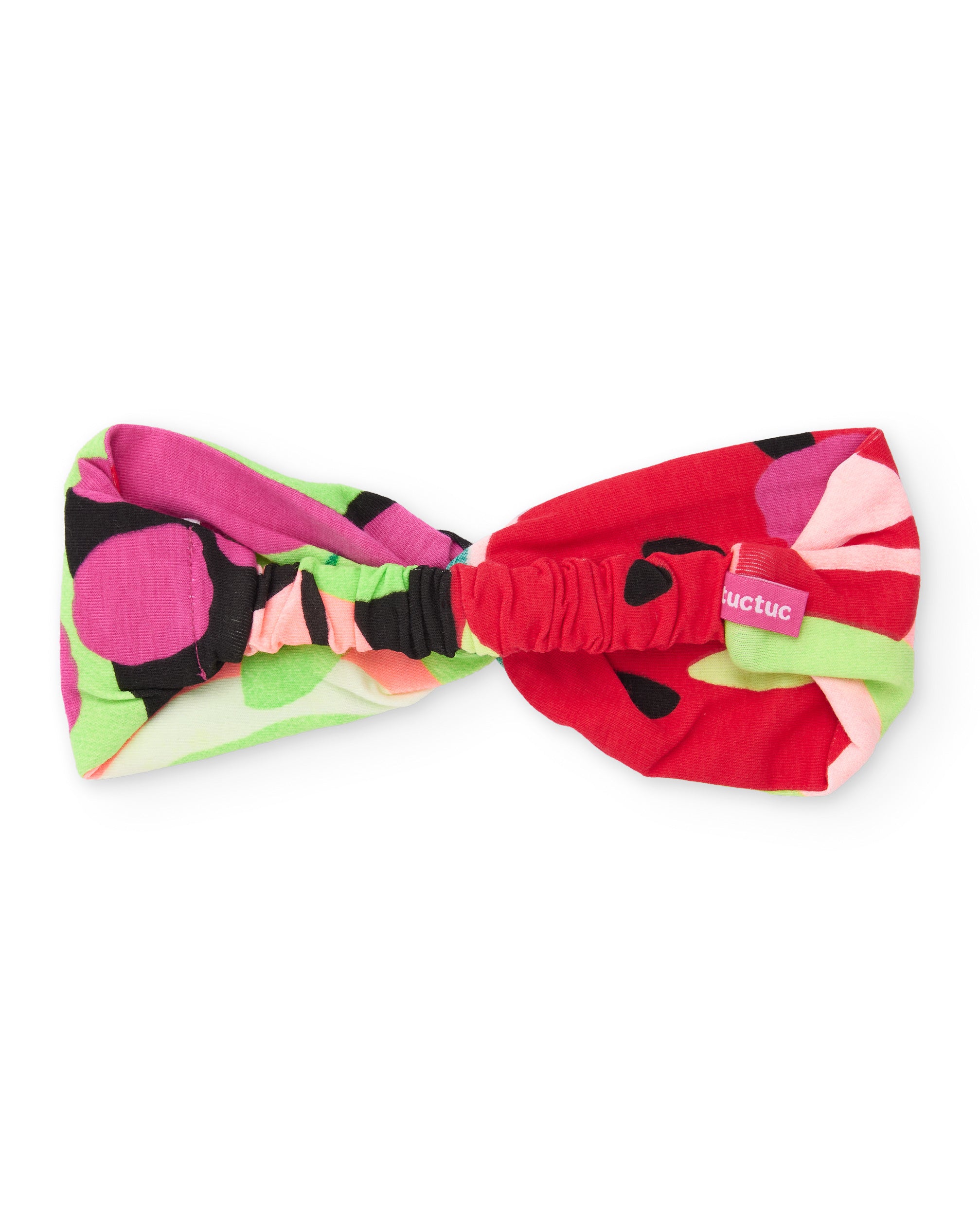 TucTuc Fascia Capelli Bambina Verde Nodo Maglia Flessibile