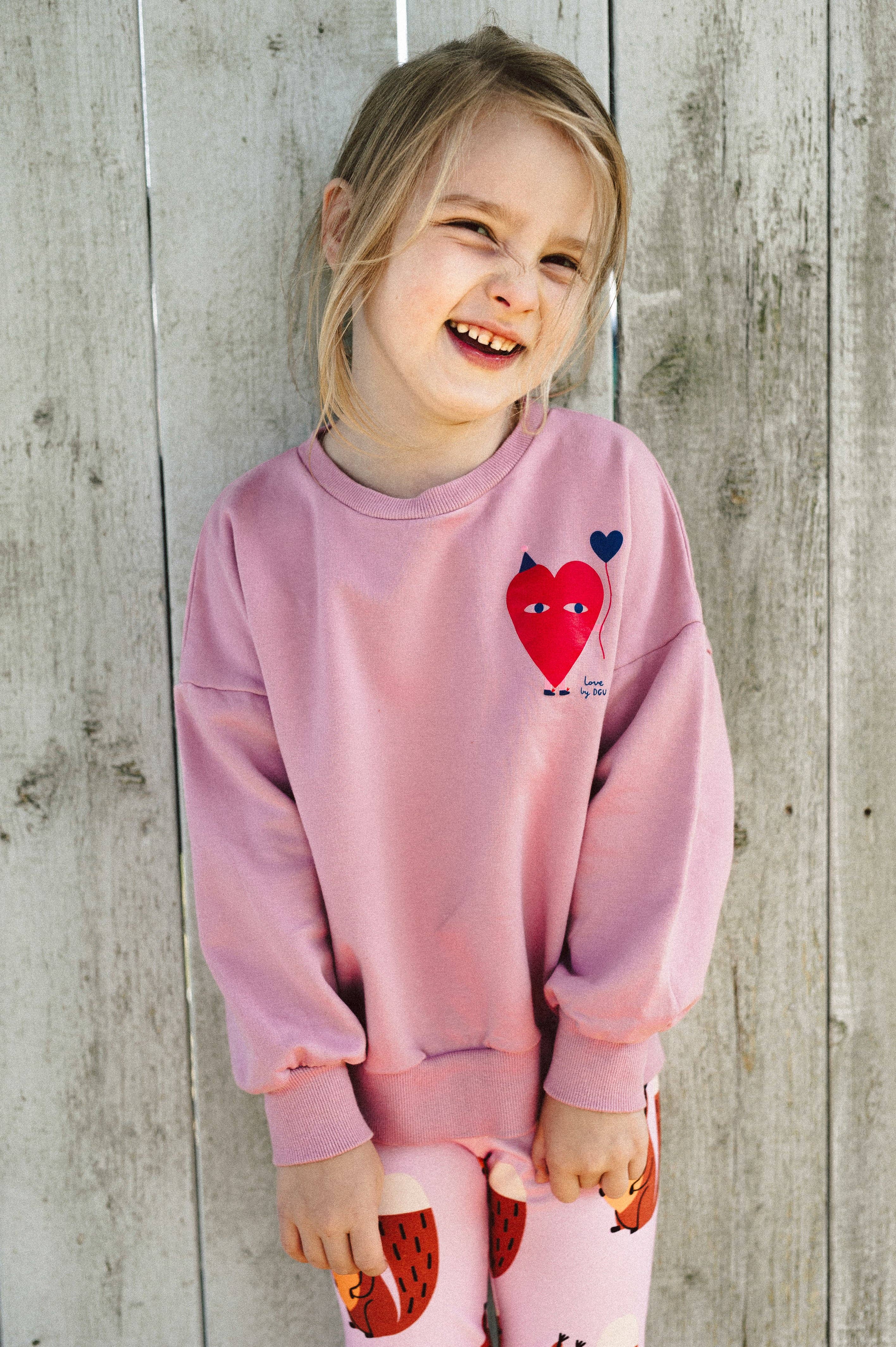 Dont Grow Up Cuore Felpa Rosa cotone 6/7 anni