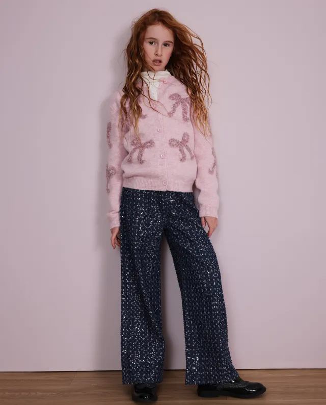 TucTuc Pantaloni Jeans denim paillettes bambina