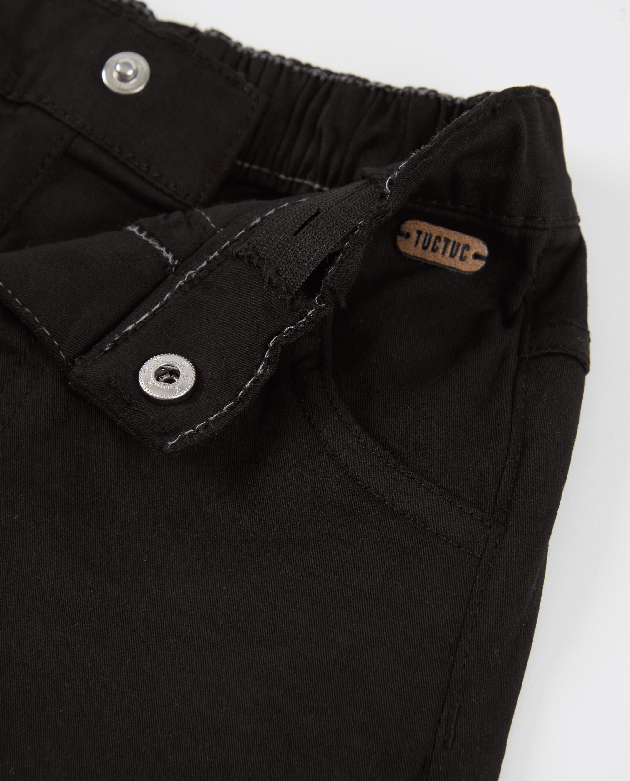 TucTuc Pantaloni bambino nero elastico tasche