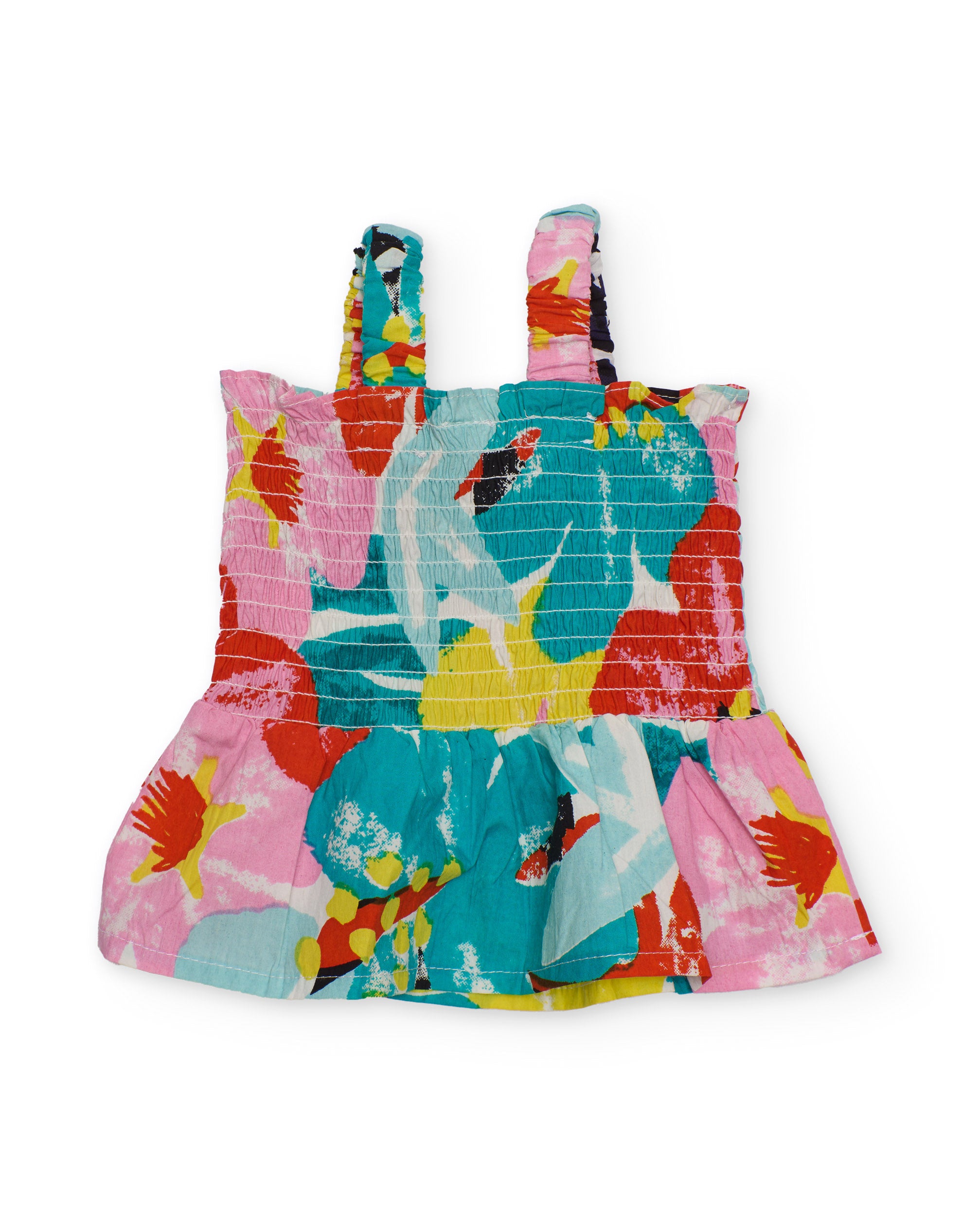 TucTuc Magliette Top Bambina Multicolore Floreale Smock