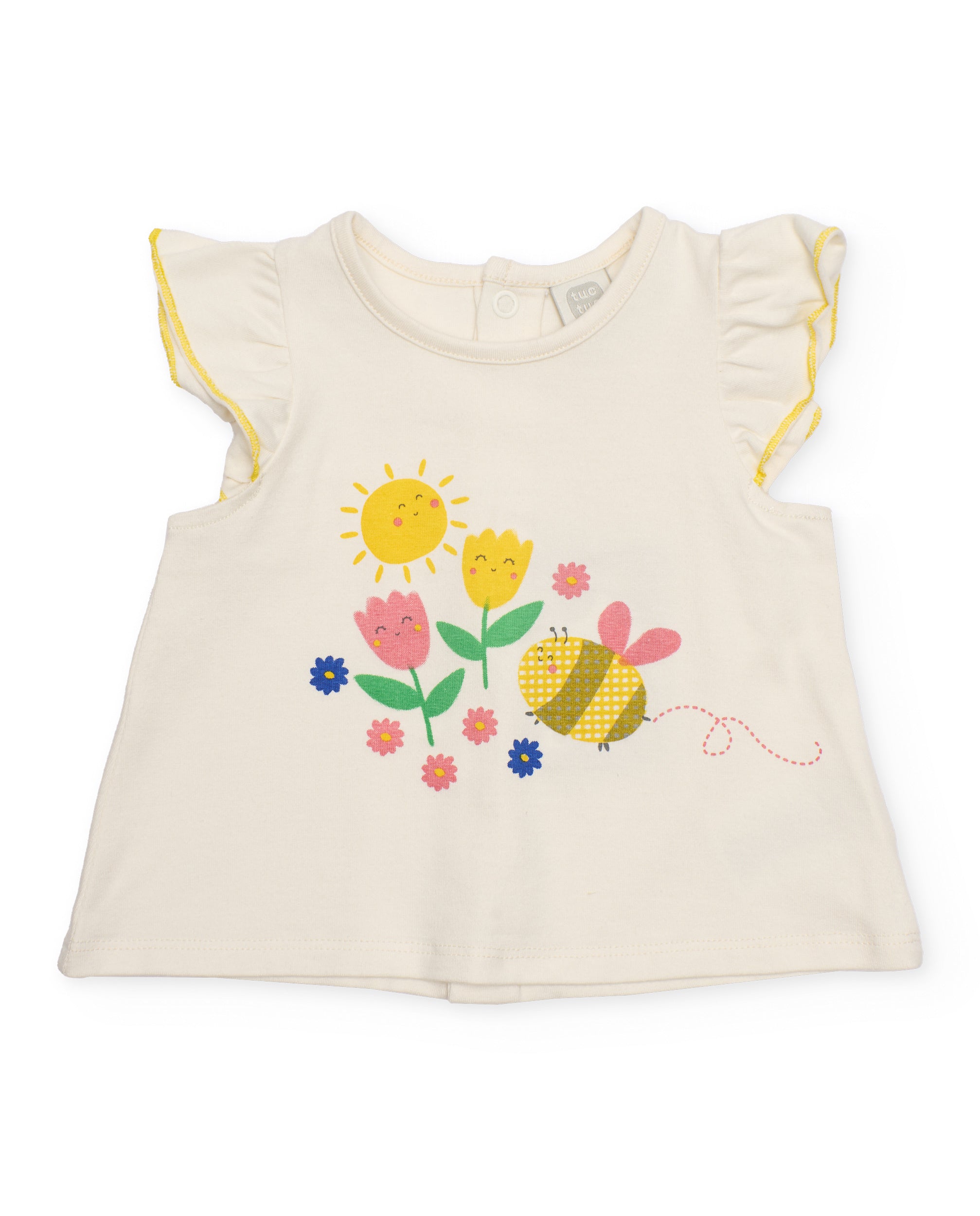 TucTuc Completi Completo 3 Pezzi Vichy Giallo Neonata
