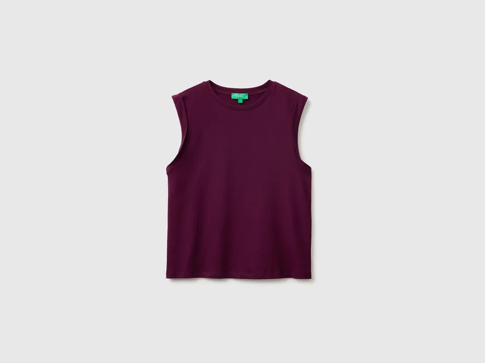United Colors of Benetton Canotta Cotone Girocollo Smanicata