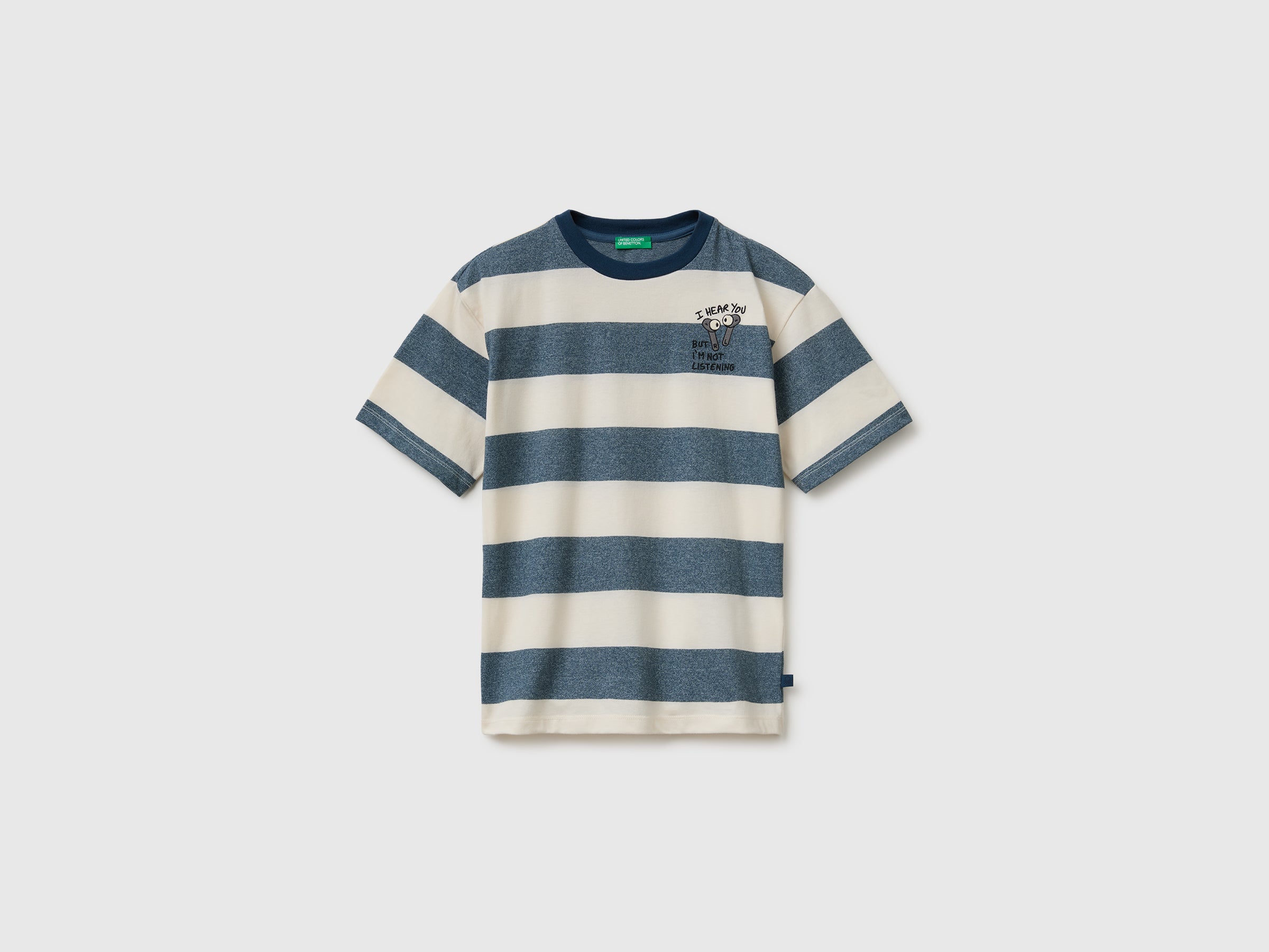 United Colors of Benetton t-shirt oversize righe cotone