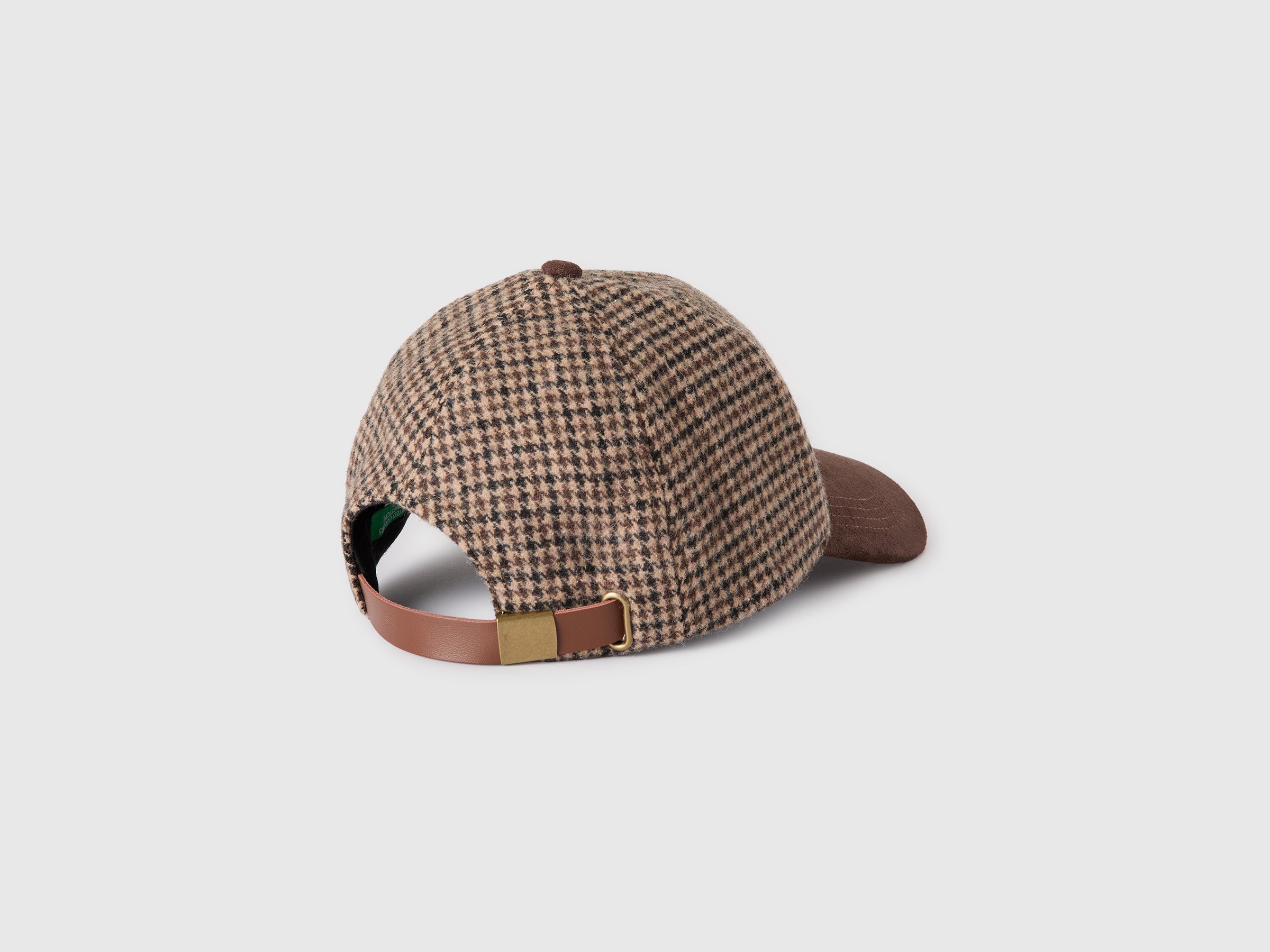 United Colors of Benetton Cappello Baseball Pied de Poule Visiera
