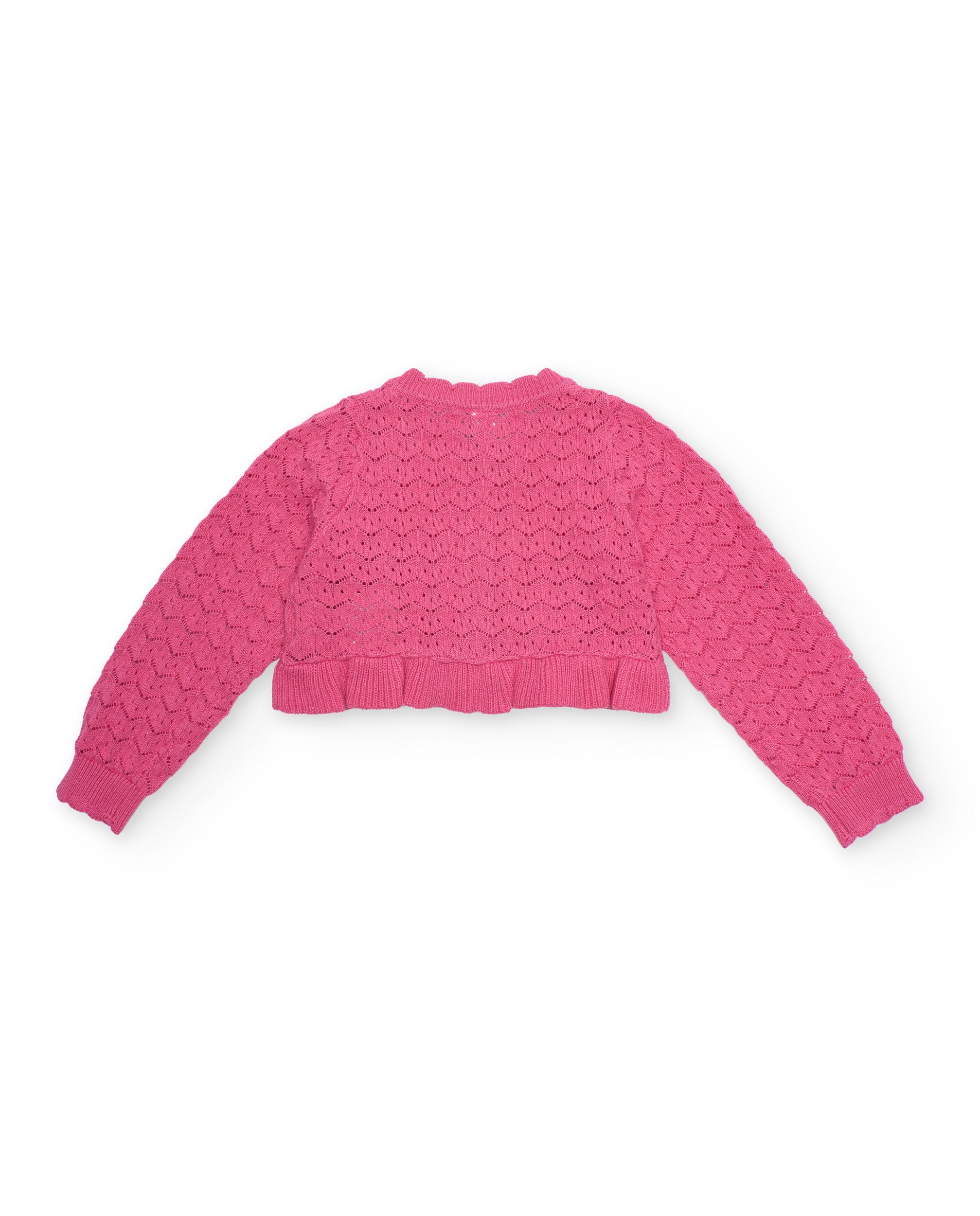 TucTuc Maglioni Cardigan Bambina Tricot Rosa Traforata