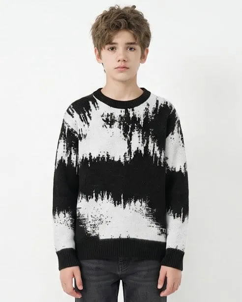 Sottosopra an656504 pullover macchiato ragazzo 10-16 anni