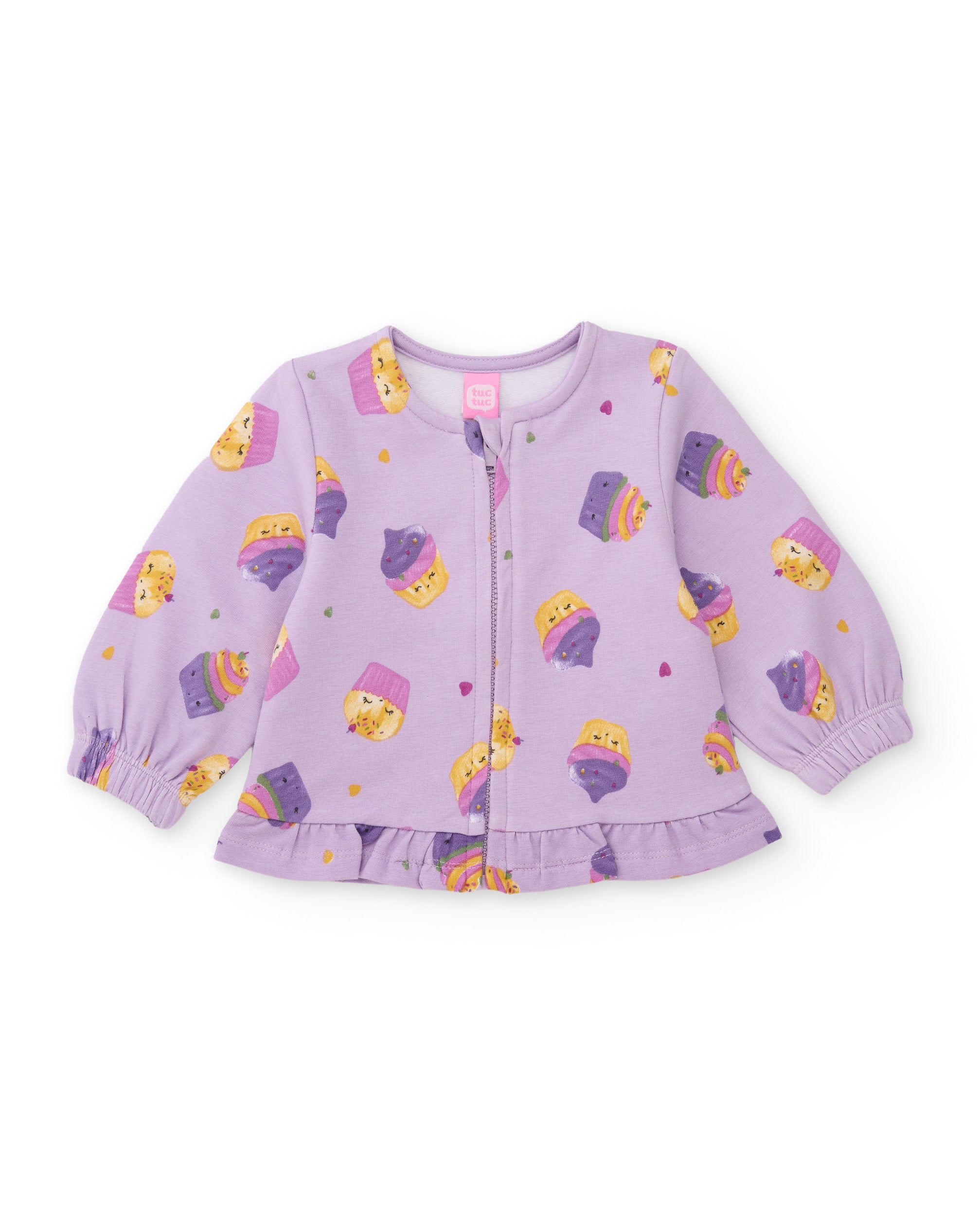 TucTuc Completi tuta neonata lilla cupcake 3 pezzi