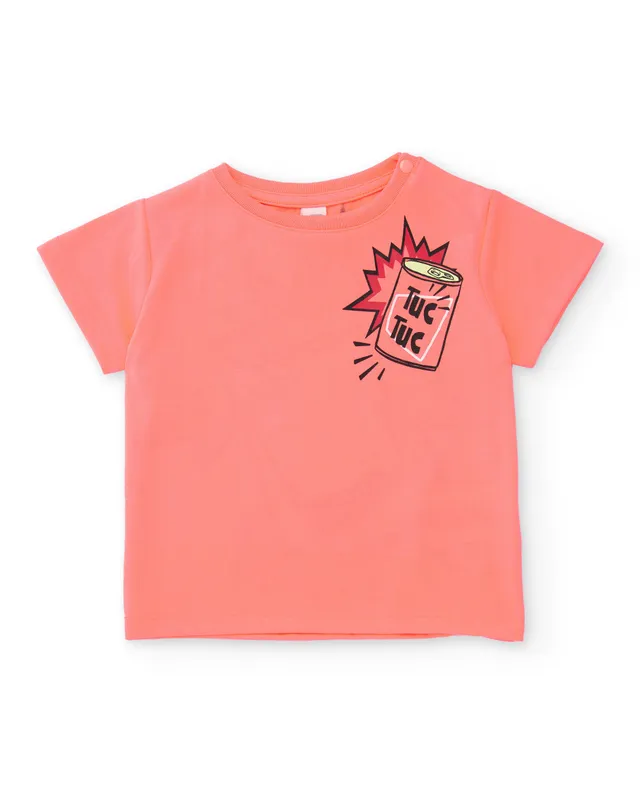 TucTuc Magliette T-shirt bambino arancione stampa pop cotone