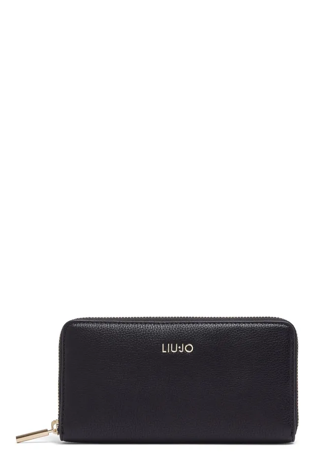 Liu Jo AF6170 E1019 portafoglio zip around nero XL cerniera