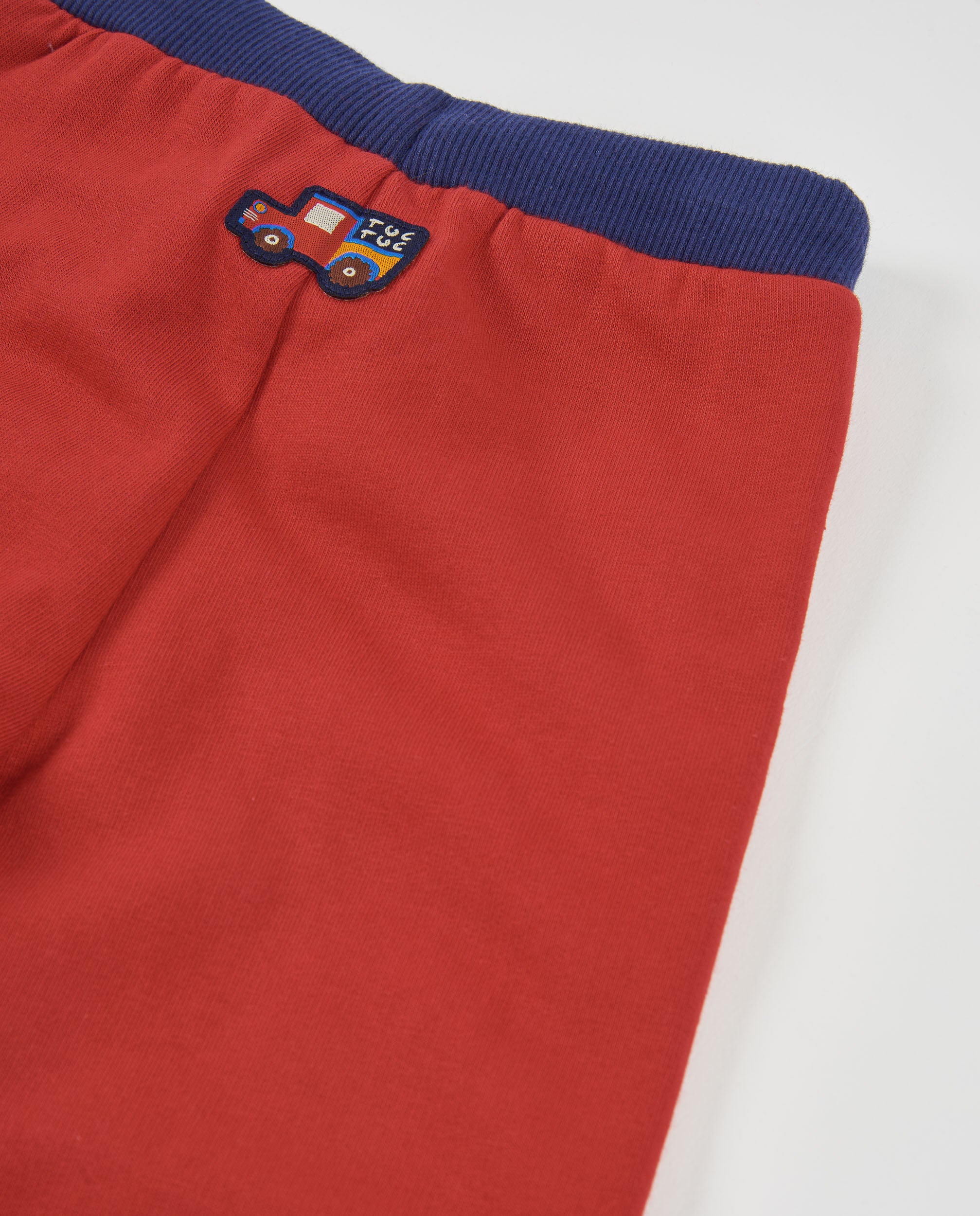 TucTuc Pantaloni felpa bambino rosso coulisse contrasto