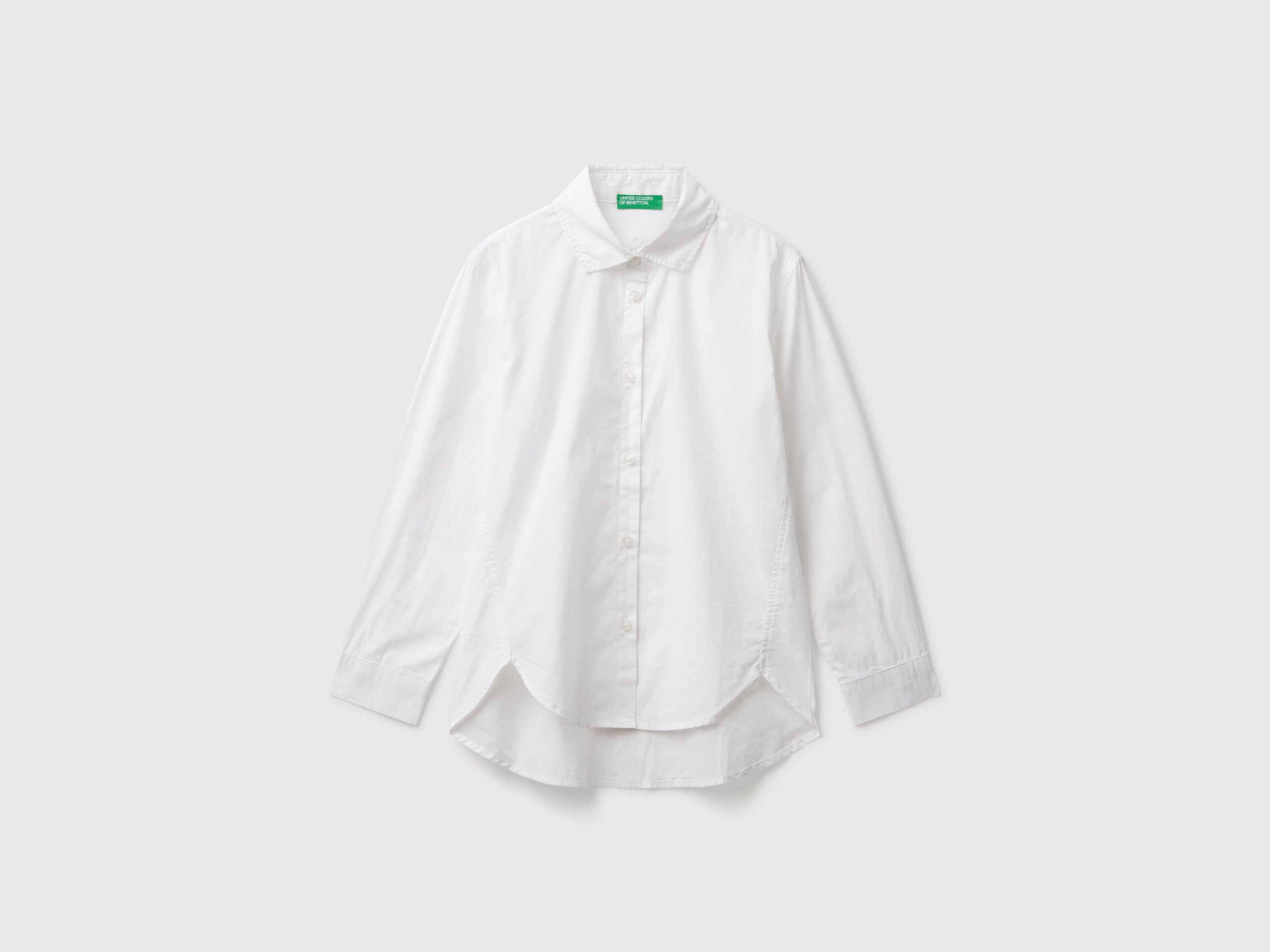 United Colors of Benetton camicia oversize cotone maniche lunghe