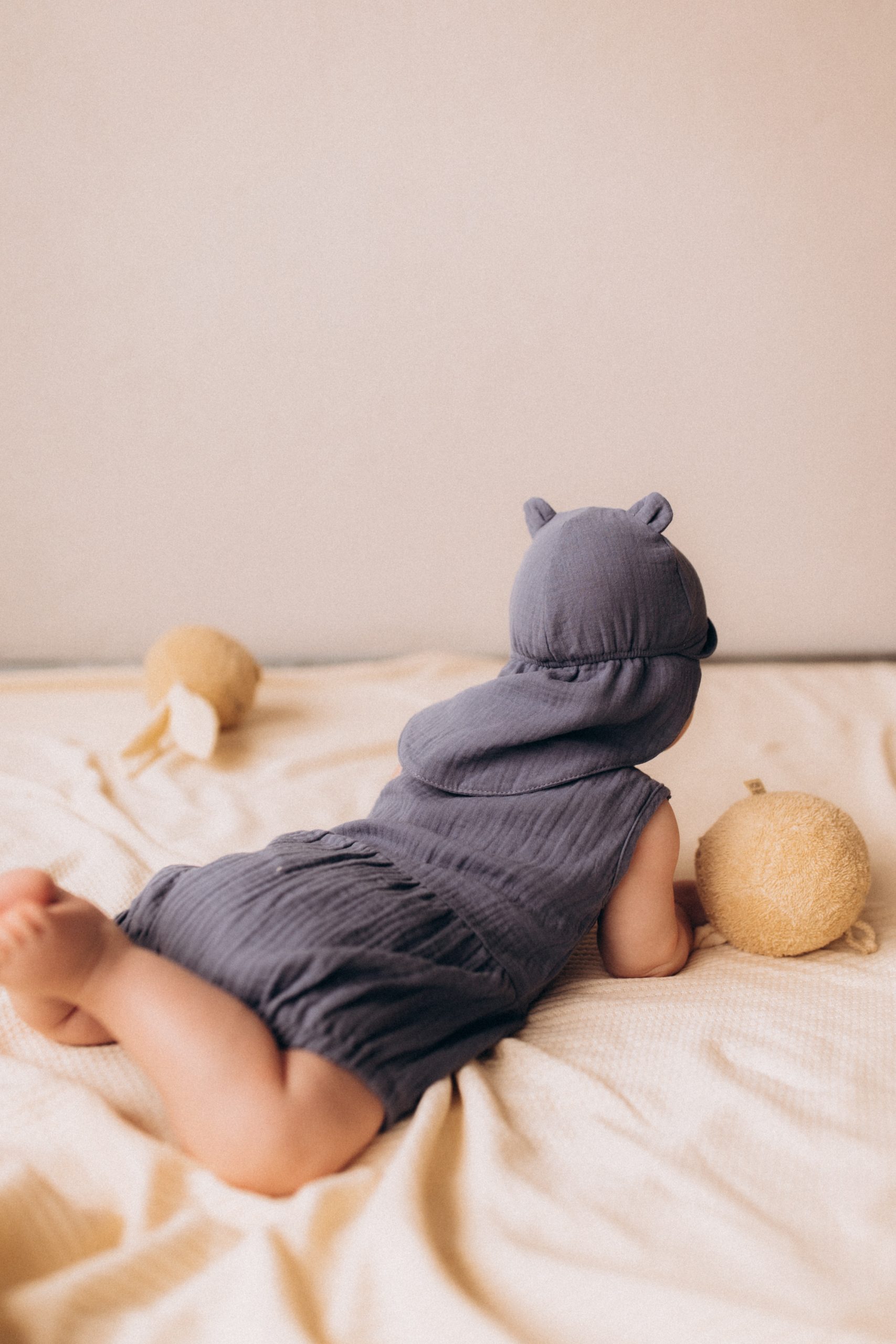 Woolly Organic Baby Rompers Muslin Romper GOTS SS25 pagliaccetto cotone