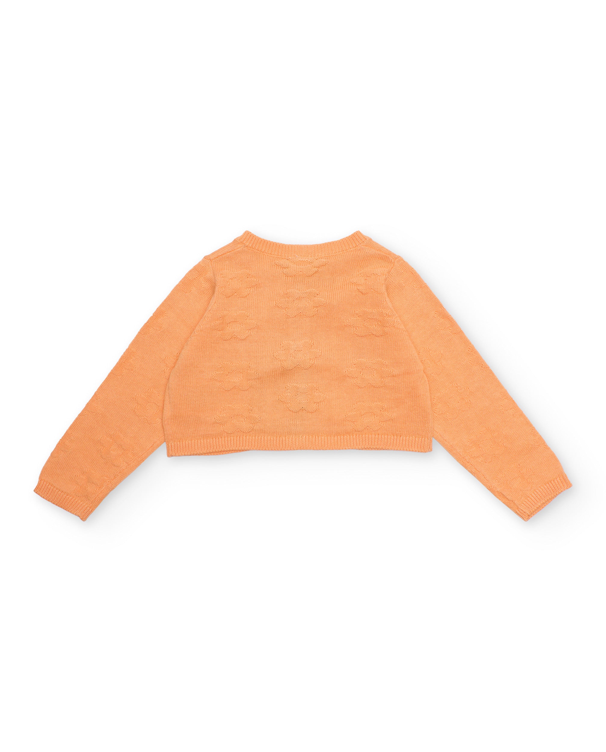TucTuc Maglioni cardigan neonato arancione bottoni floreale