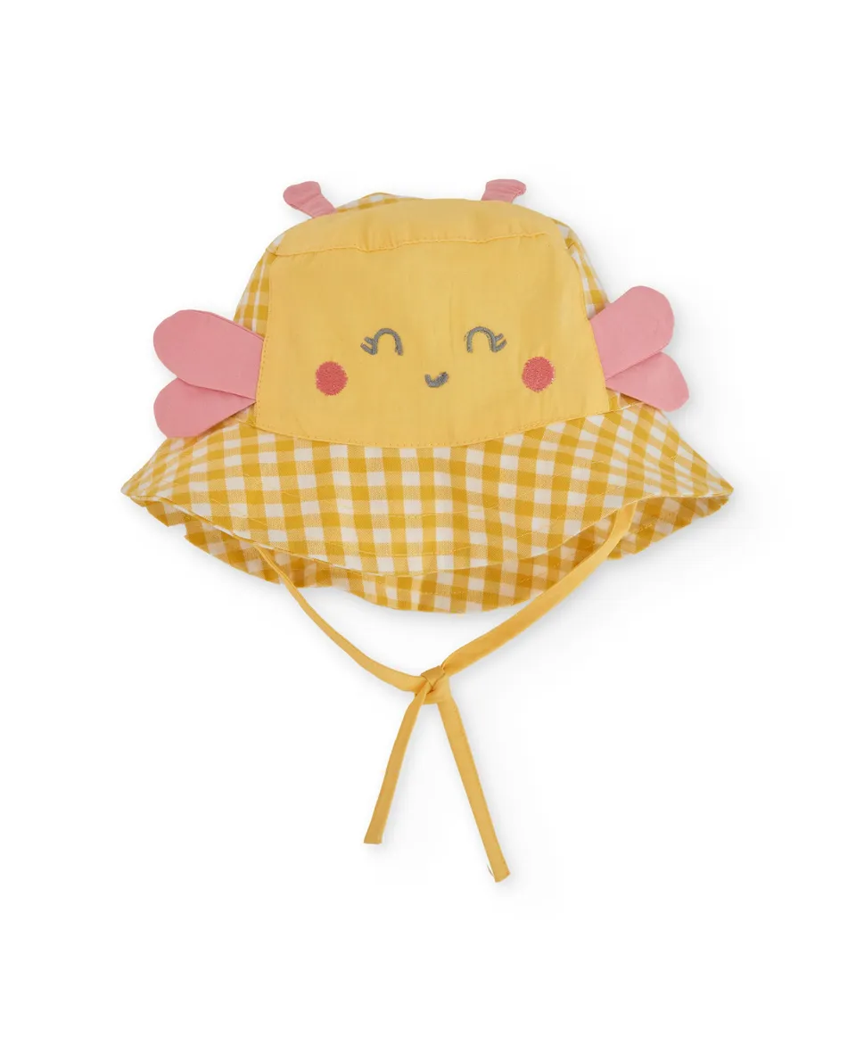 TucTuc Accessori cappellino neonata vichy giallo 42