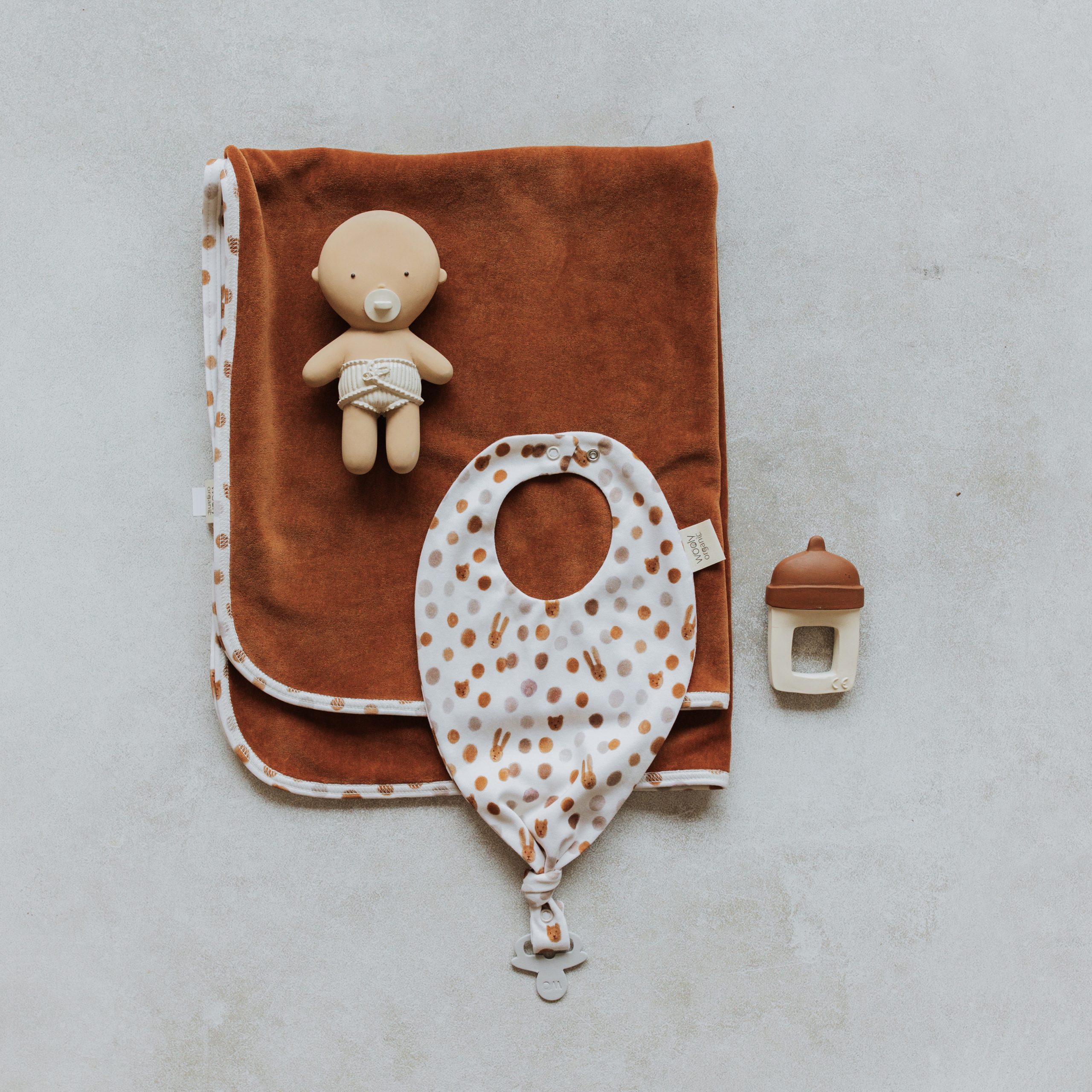Woolly Organic Baby Bibs bavaglino neonato cotone bio con clip