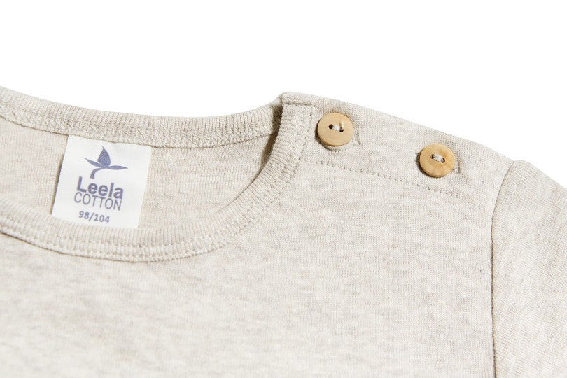Leela Cotton Maglietta Beige Cotone Bio 1-2 Anni