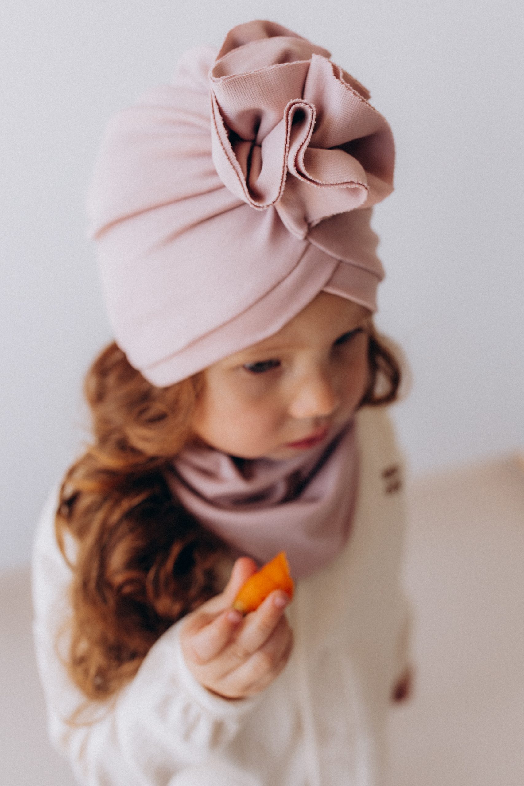 Woolly Organic Ruffle Turban Hat cappello bimba cotone bio