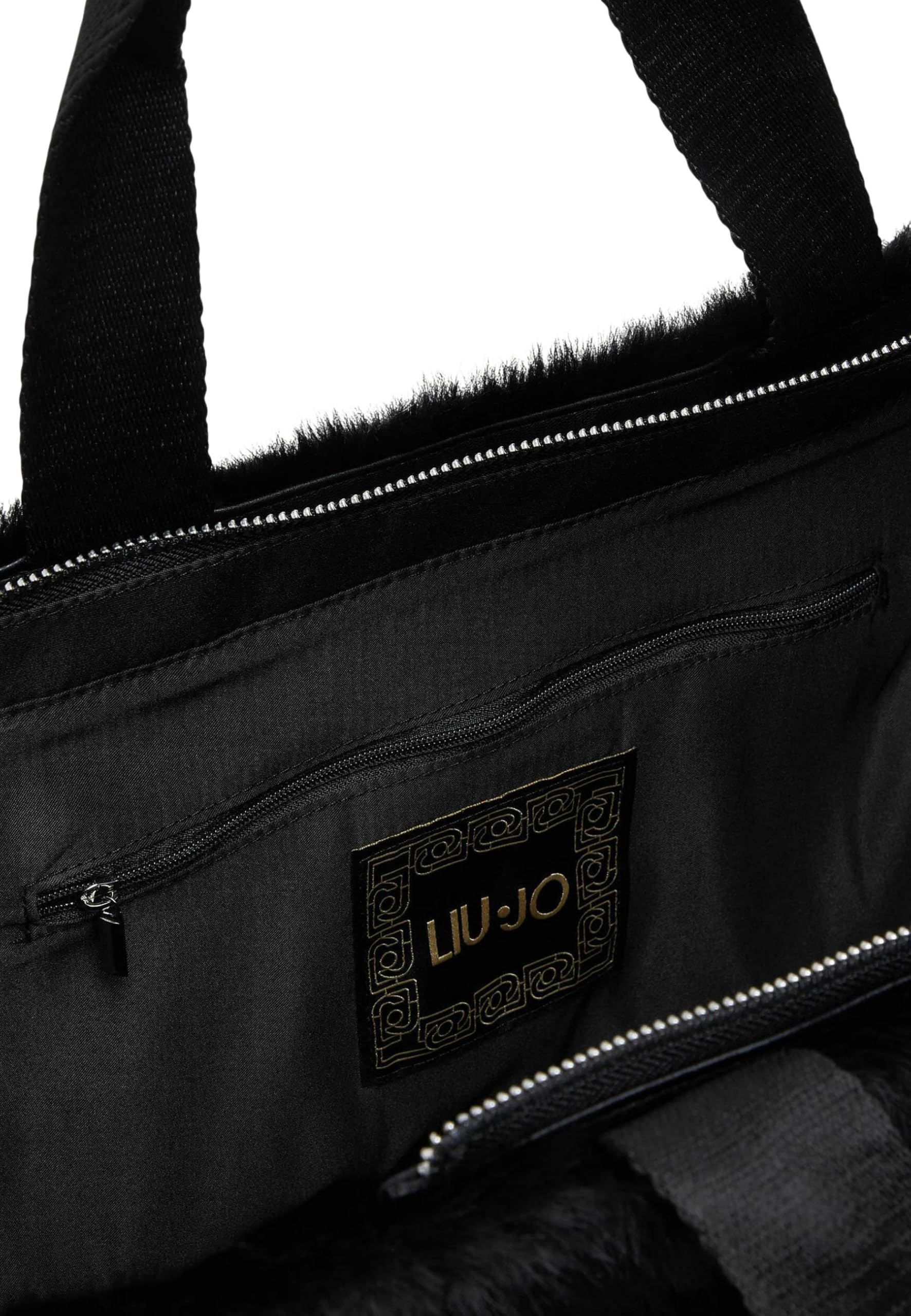 Liu Jo Borse Shopper Fake Fur Tote Bag Nera