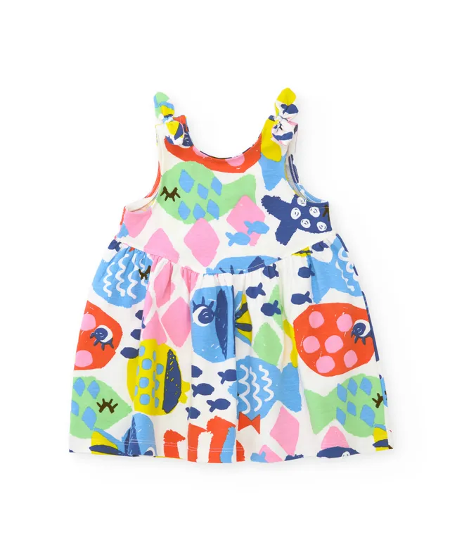 TucTuc Vestiti vestito bambina multicolore spalline annodate