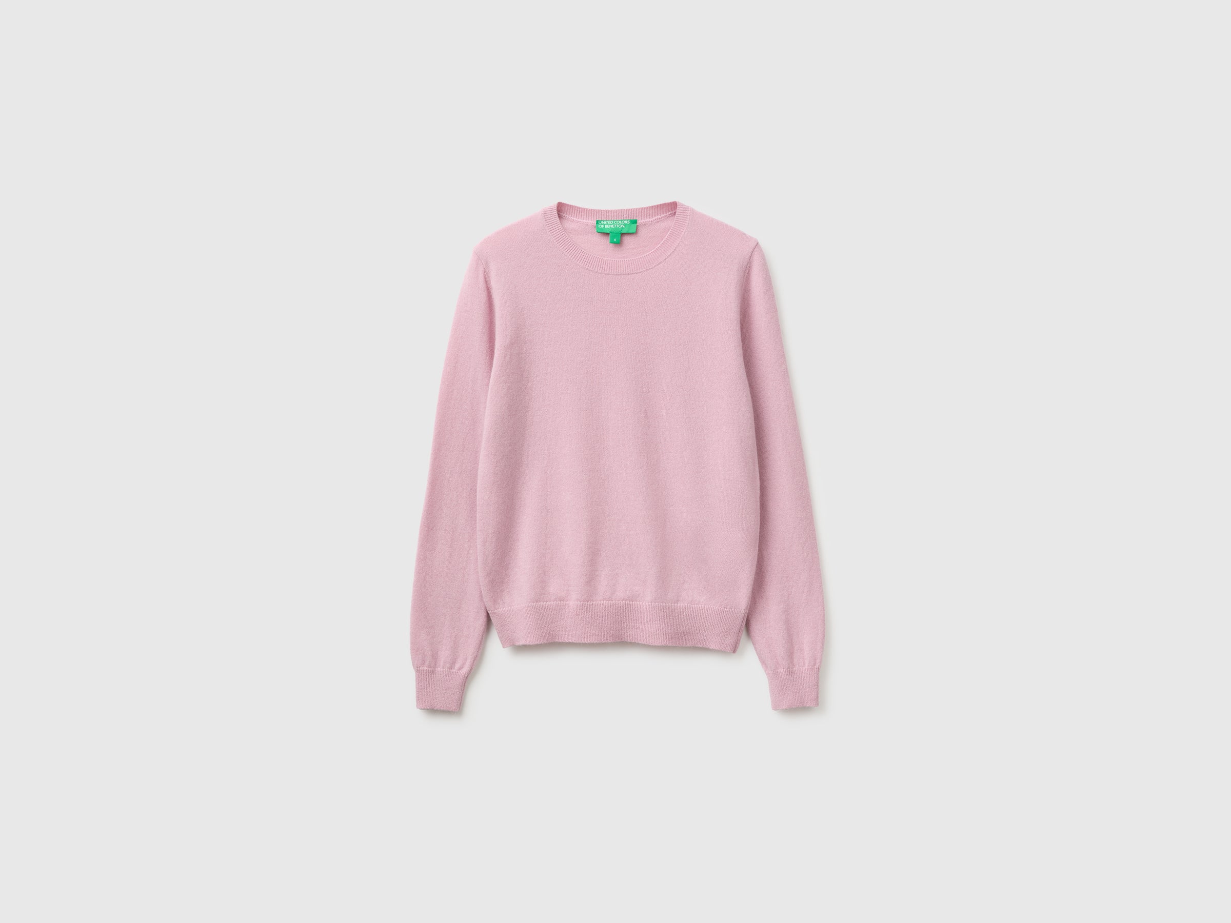 United Colors of Benetton maglione girocollo lilla lana merino