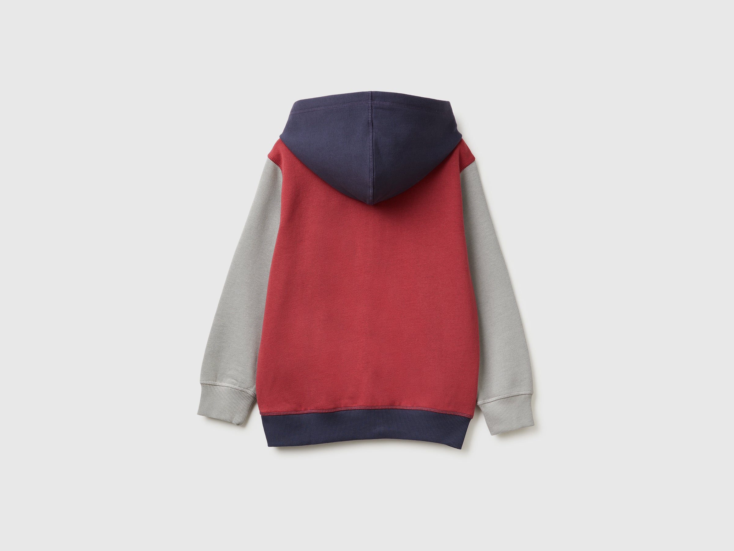 United Colors of Benetton Felpa Cappuccio Zip Cotone Logo