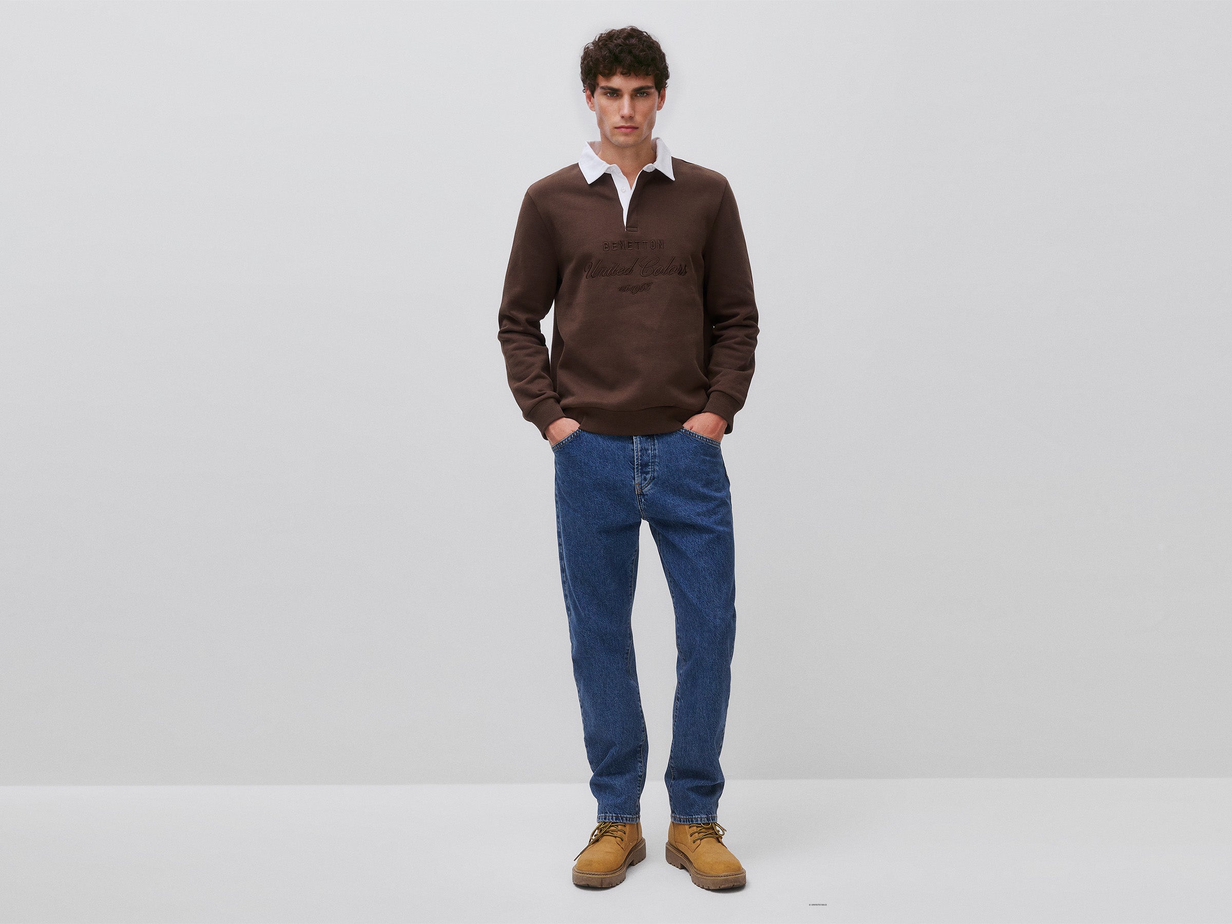 United Colors of Benetton Felpa Polo Cotone Ricamata Logo