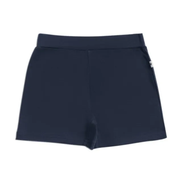 LEELA Blu Indigo pantaloncini bimbi cotone bio tasche