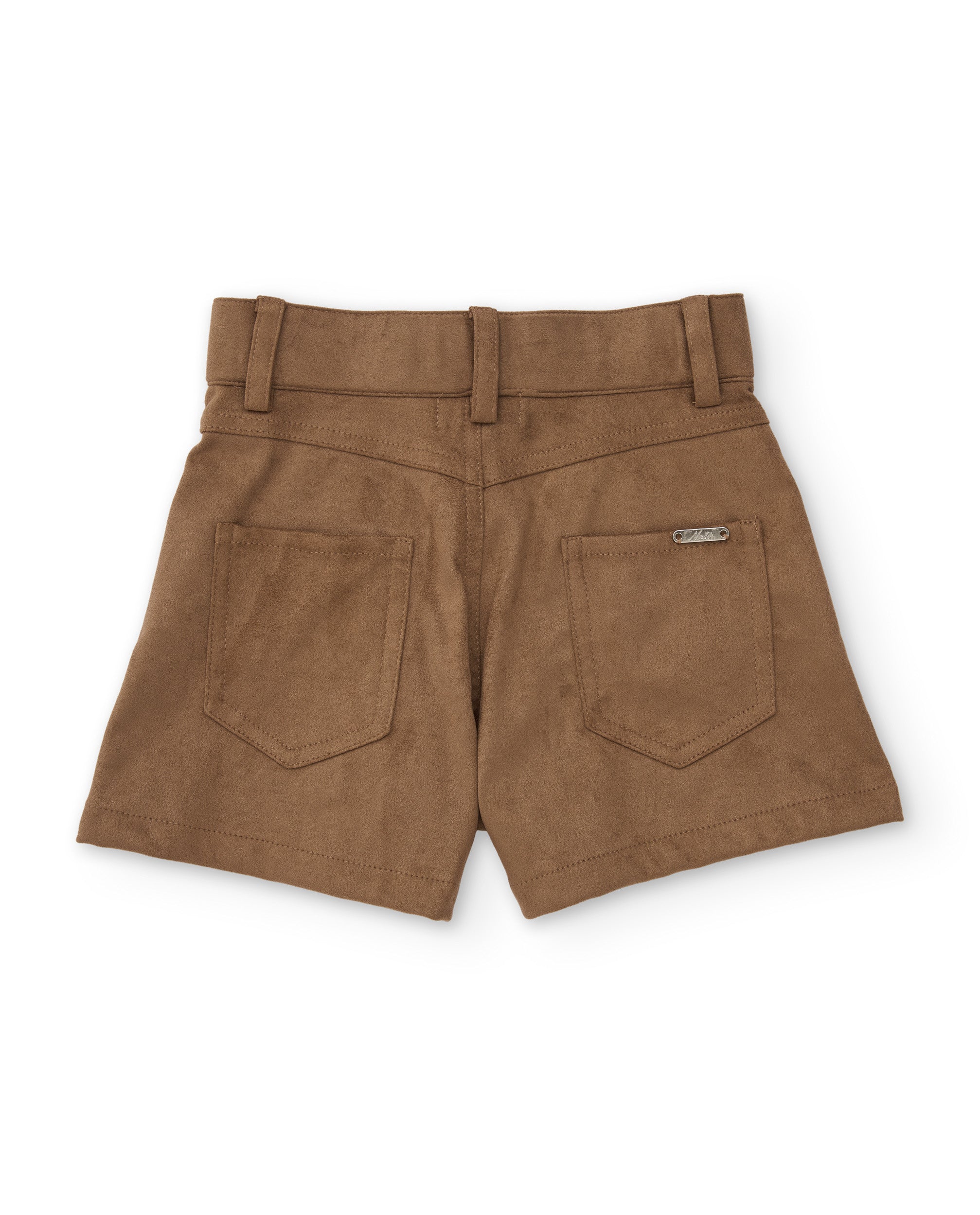 TucTuc Pantaloncini Shorts Camoscio Marrone Bambina