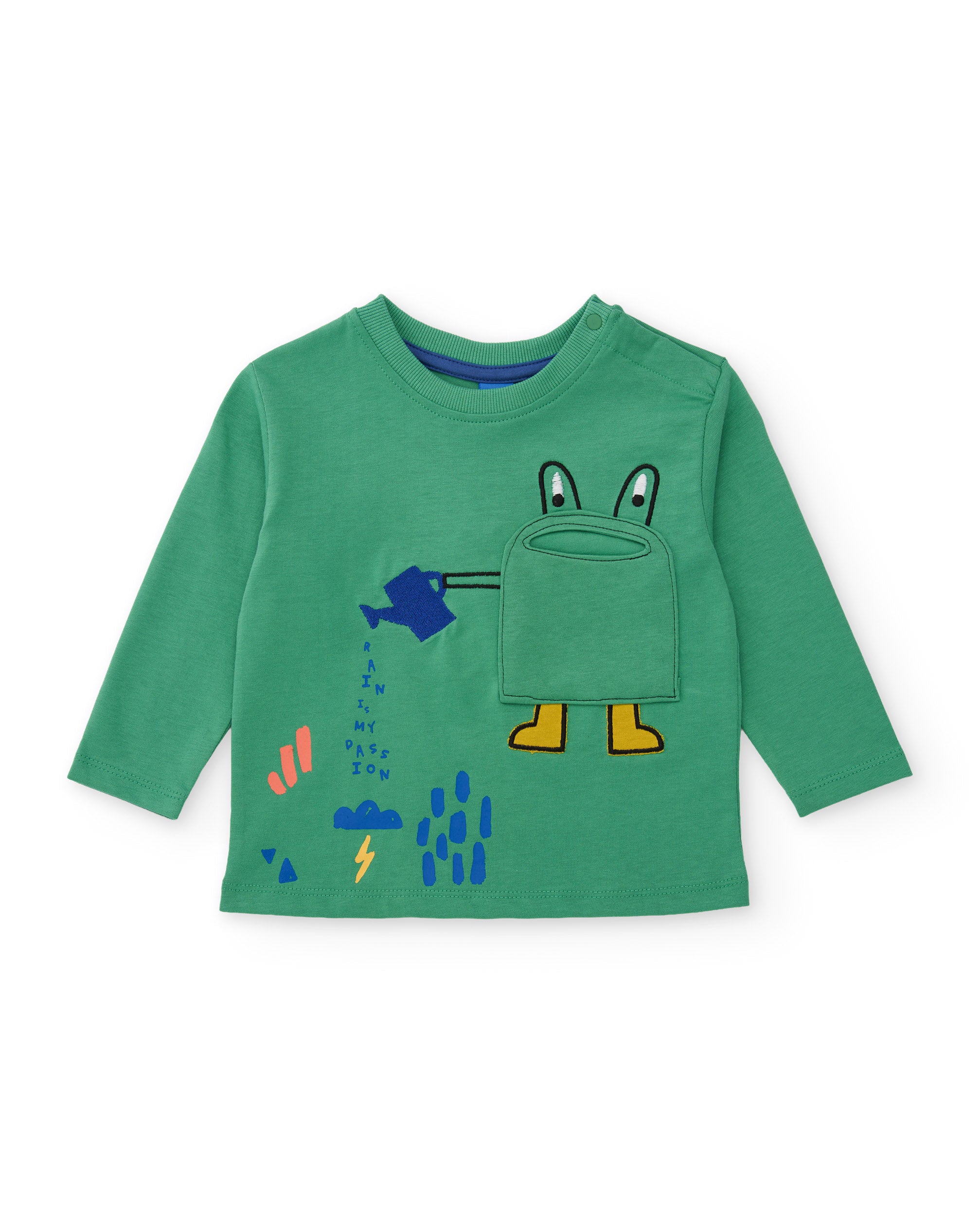 TucTuc Magliette Jersey Bambino Verde 4A Taschino Stampa