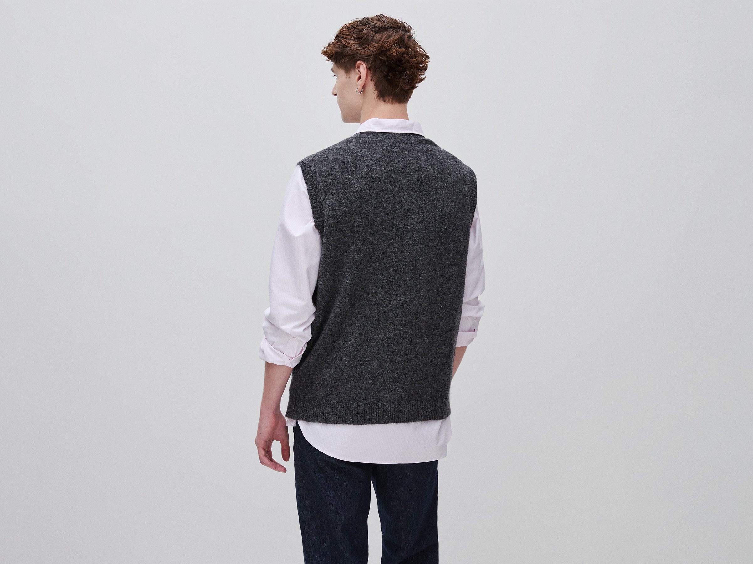 United Colors of Benetton gilet alpaca gilet uomo M lana stretch