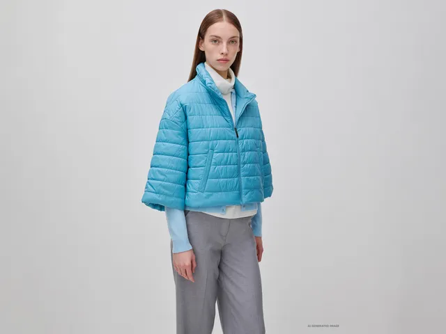 United Colors of Benetton 2TWDDN09O piumino leggero nylon maniche 3/4