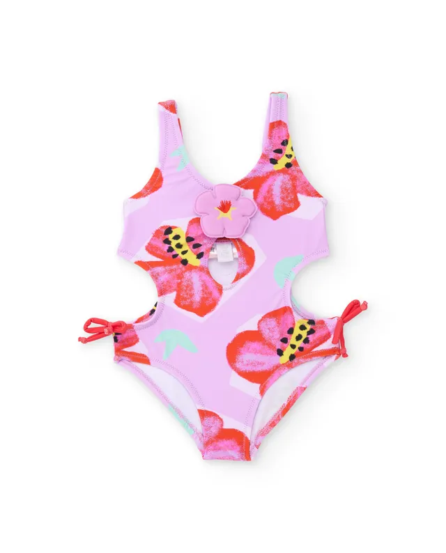 TucTuc Costumi Da Bagno costume bambina rosa fiori